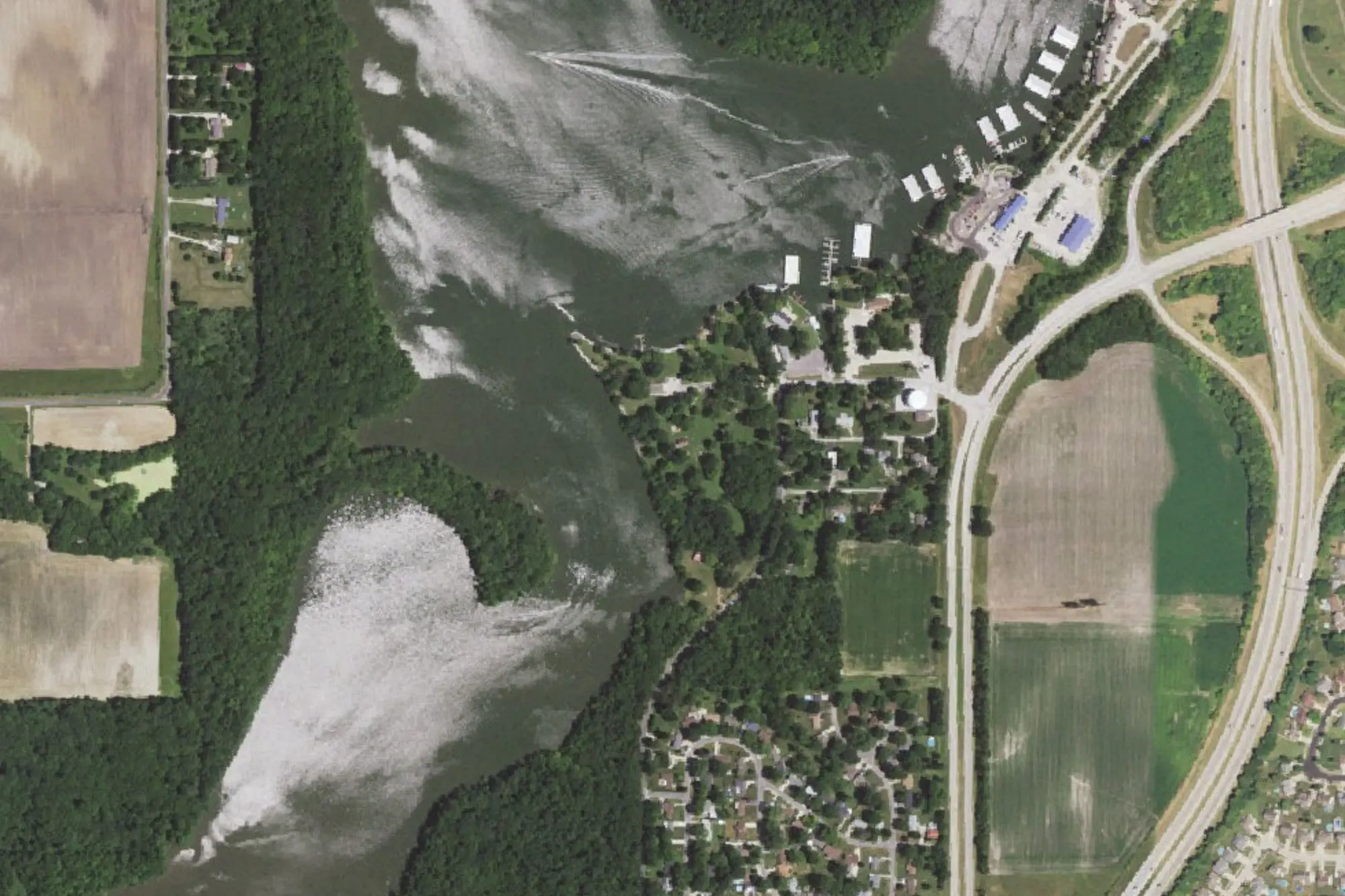 Aerial view of Bridgeview Park