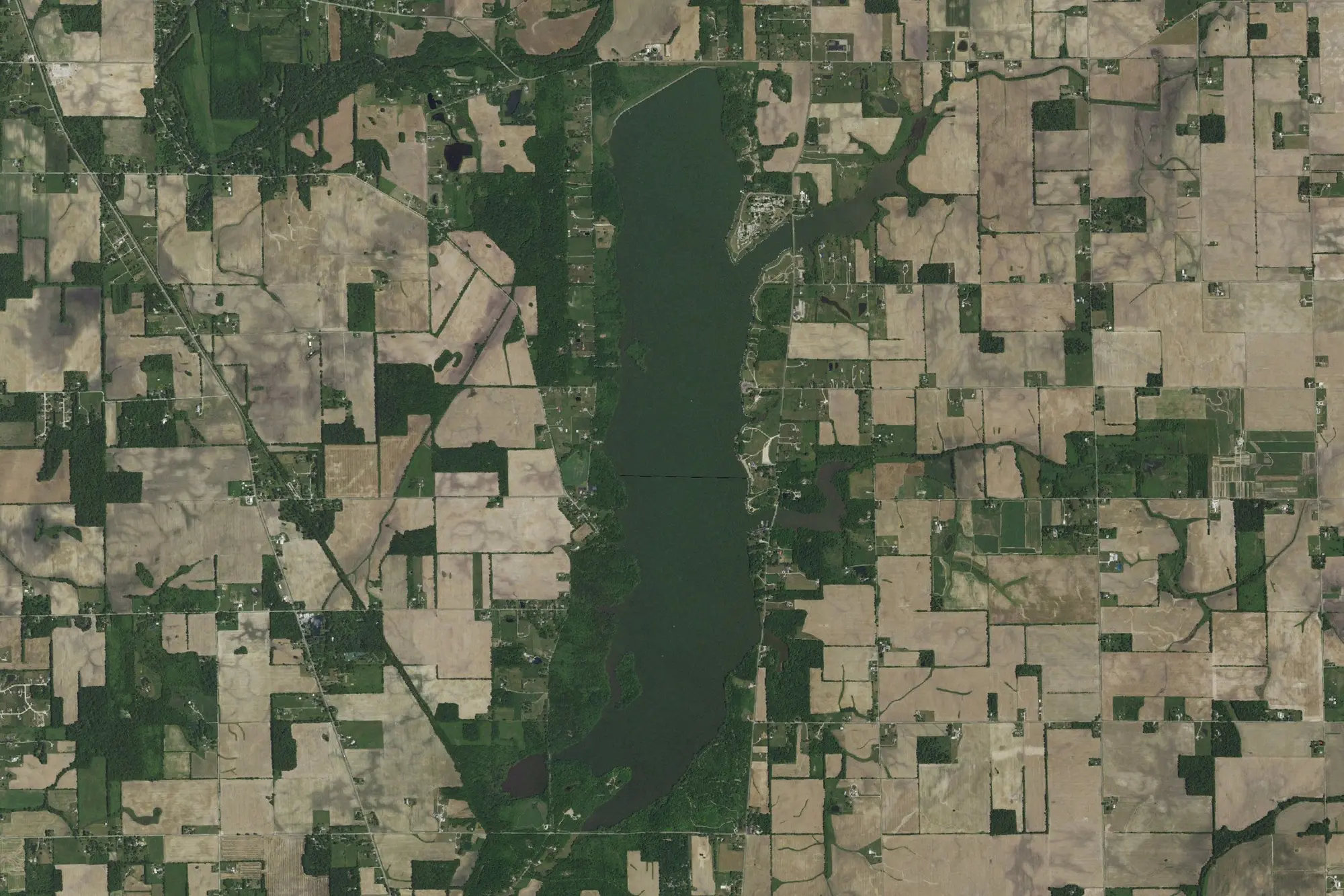 Aerial view of Prairie Creek Reservoir