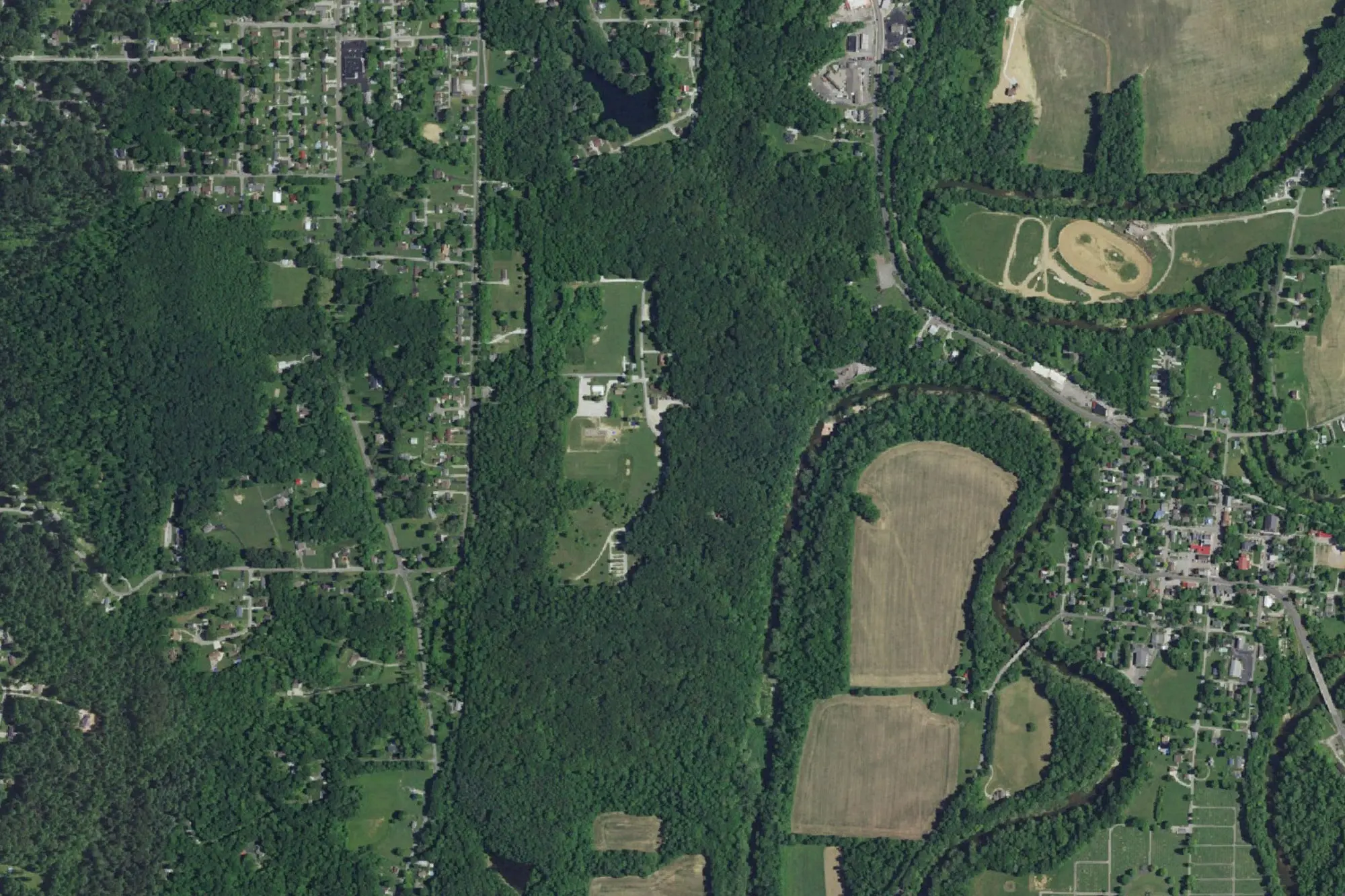 Aerial view of Muscatatuck Park