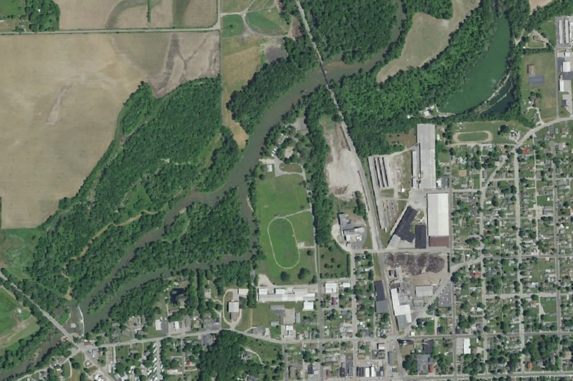 Aerial view of Irwin Park