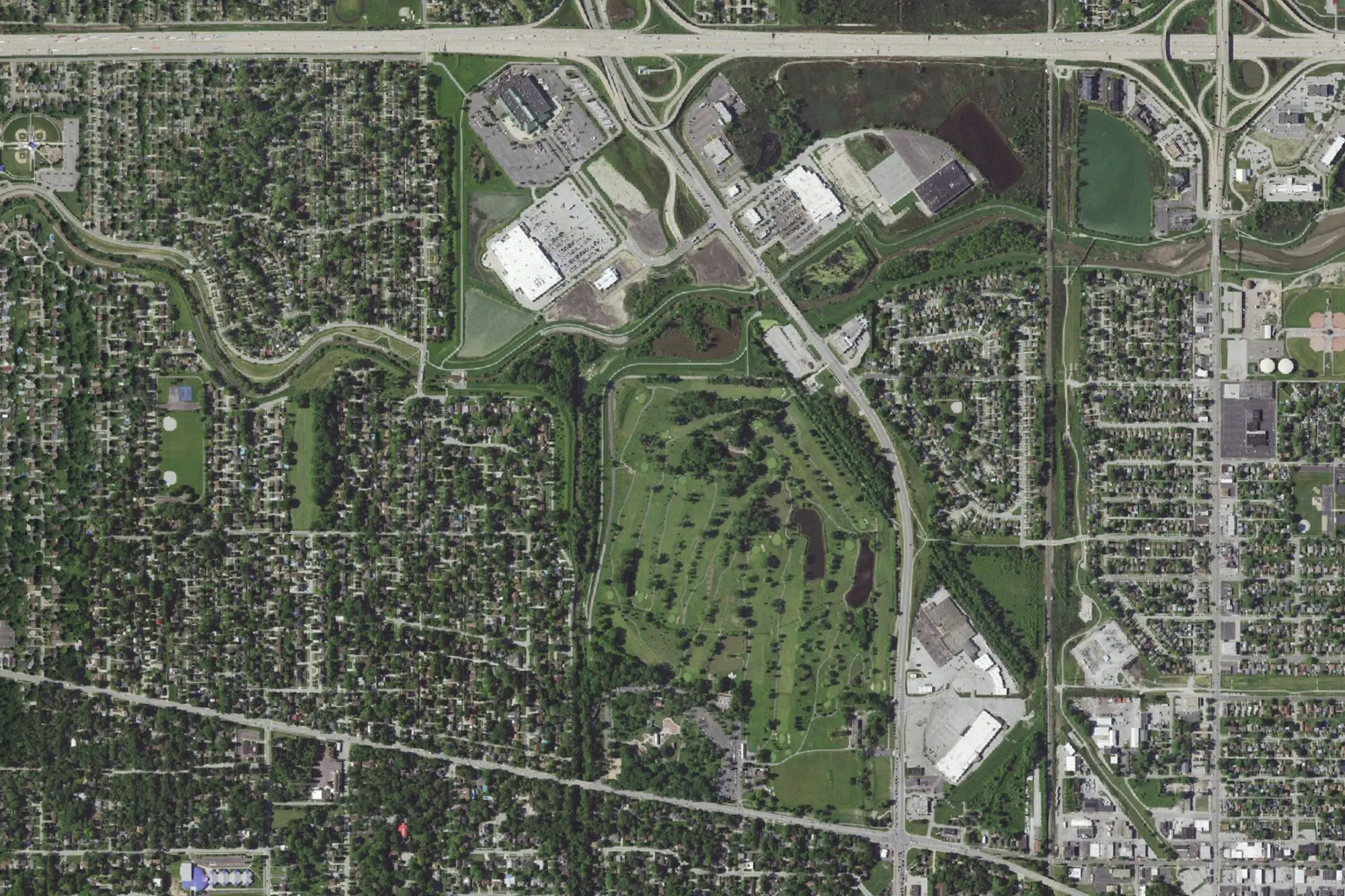 Aerial view of Wicker Memorial Park