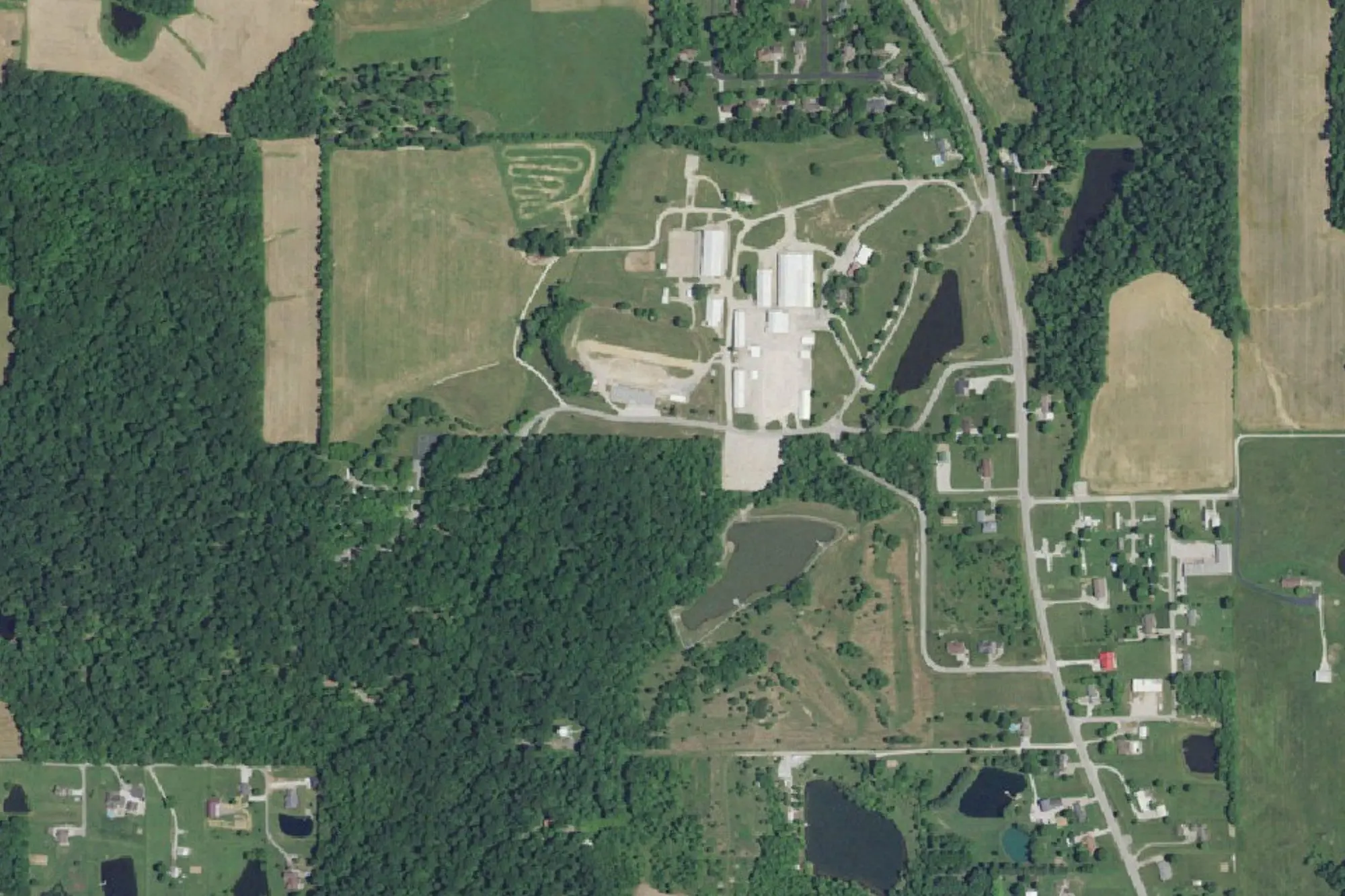 Aerial view of Dubois County Park