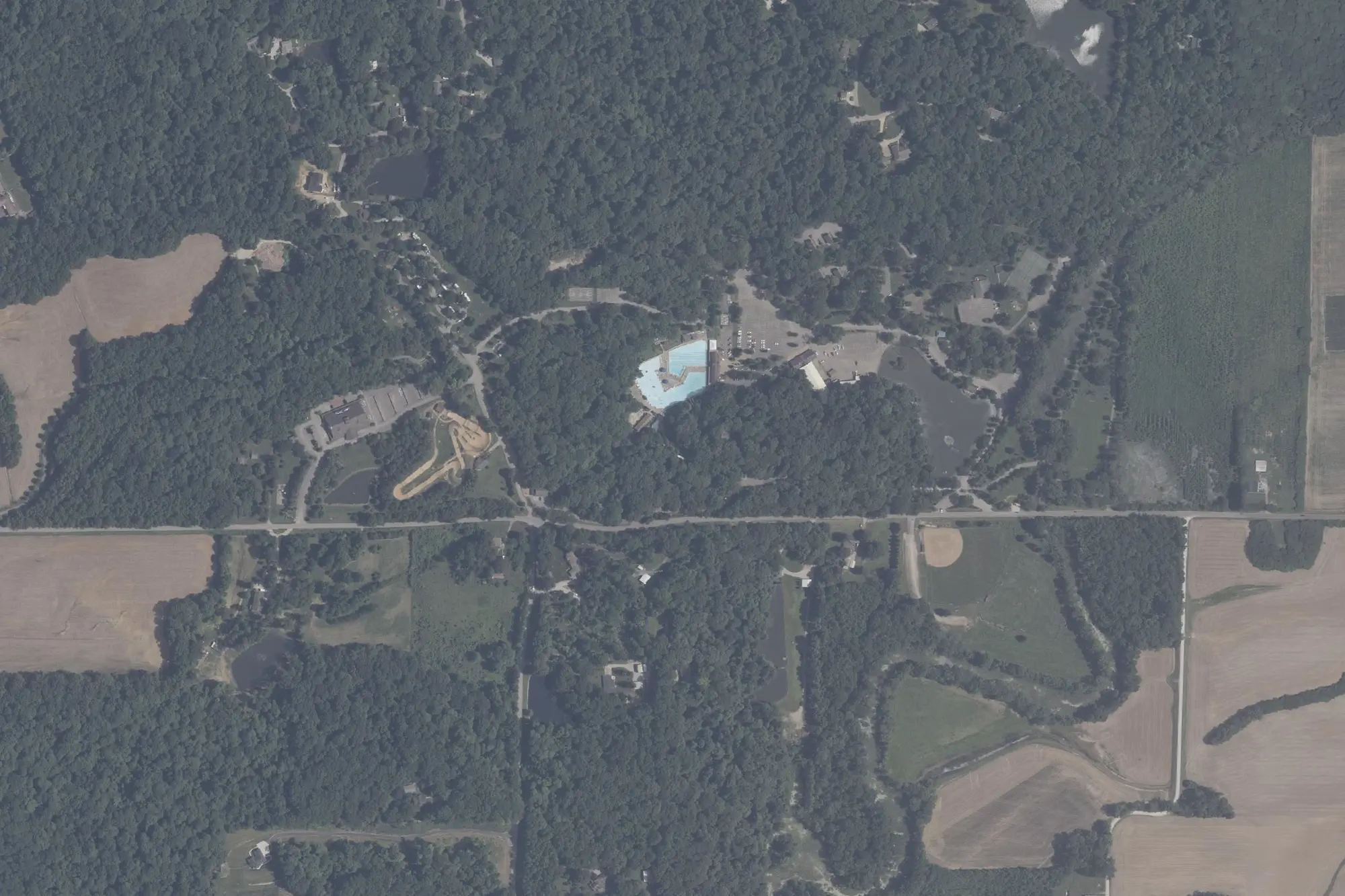 Aerial view of Burdette Park
