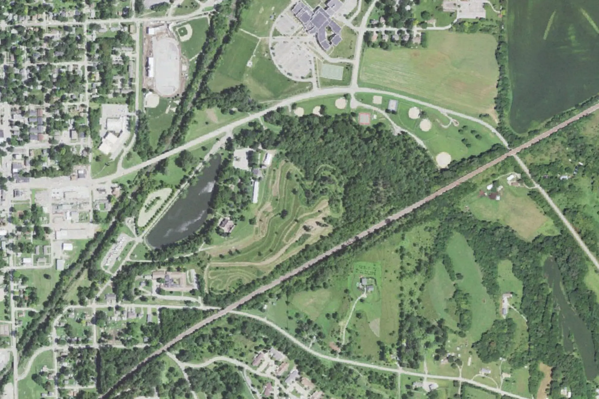 Aerial view of Glenwood Lake Park
