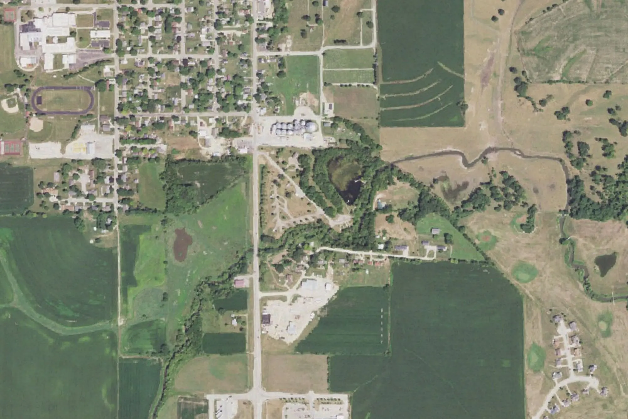 Aerial view of Horseshoe Pond County Park