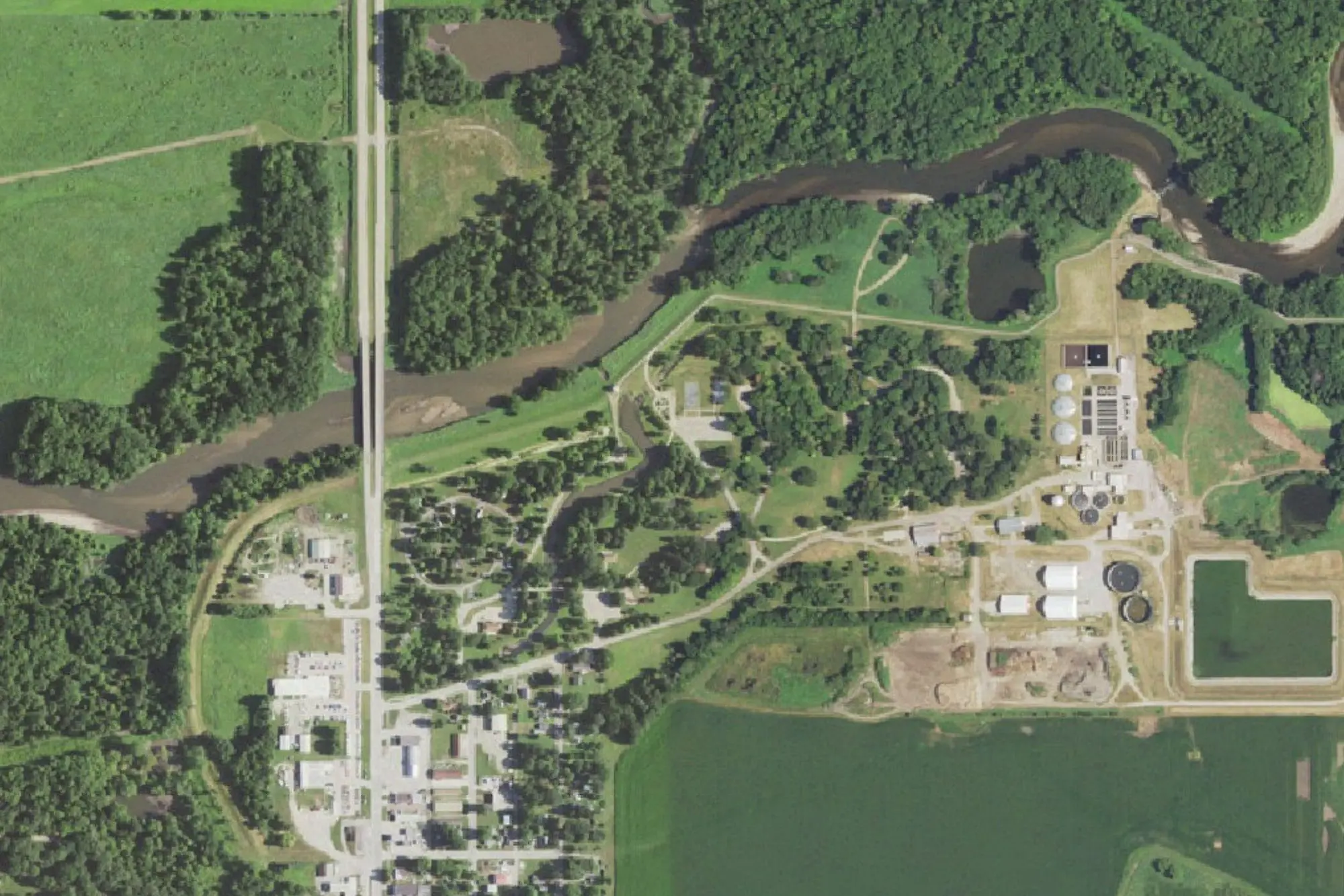 Aerial view of Riverview Park