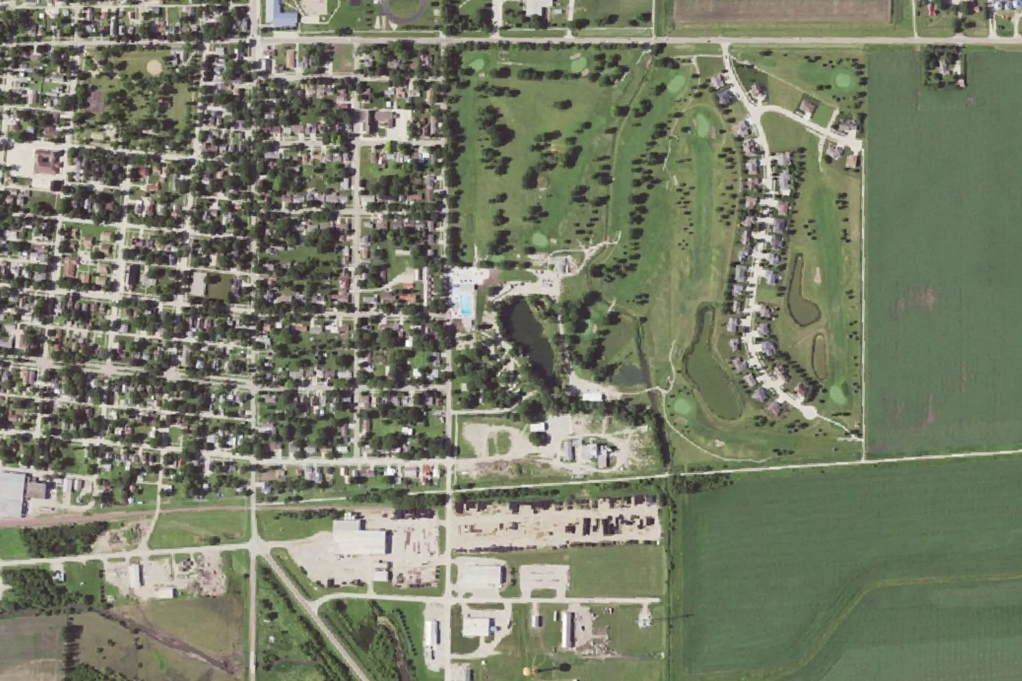 Aerial view of Robinson Park