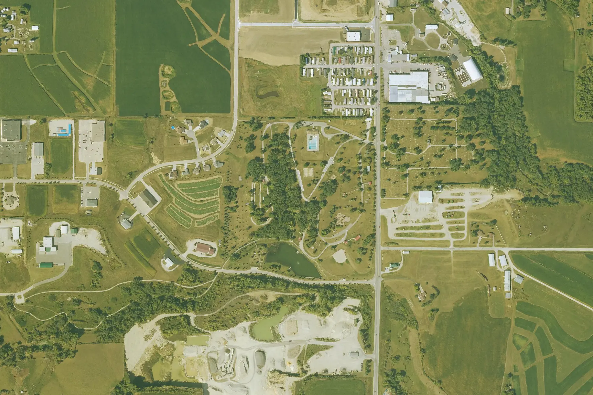 Aerial view of Waukon City Park - North Unit