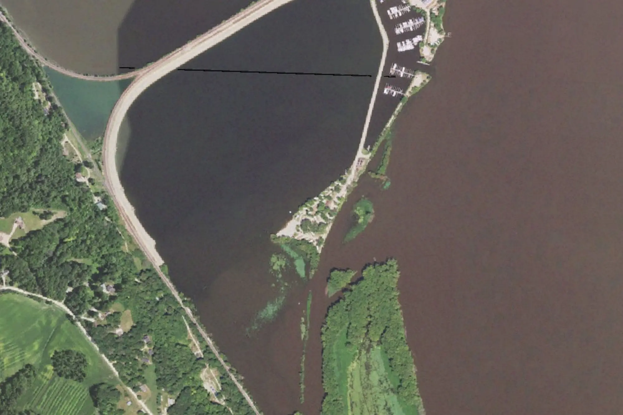 Aerial view of South Sabula Lake Park