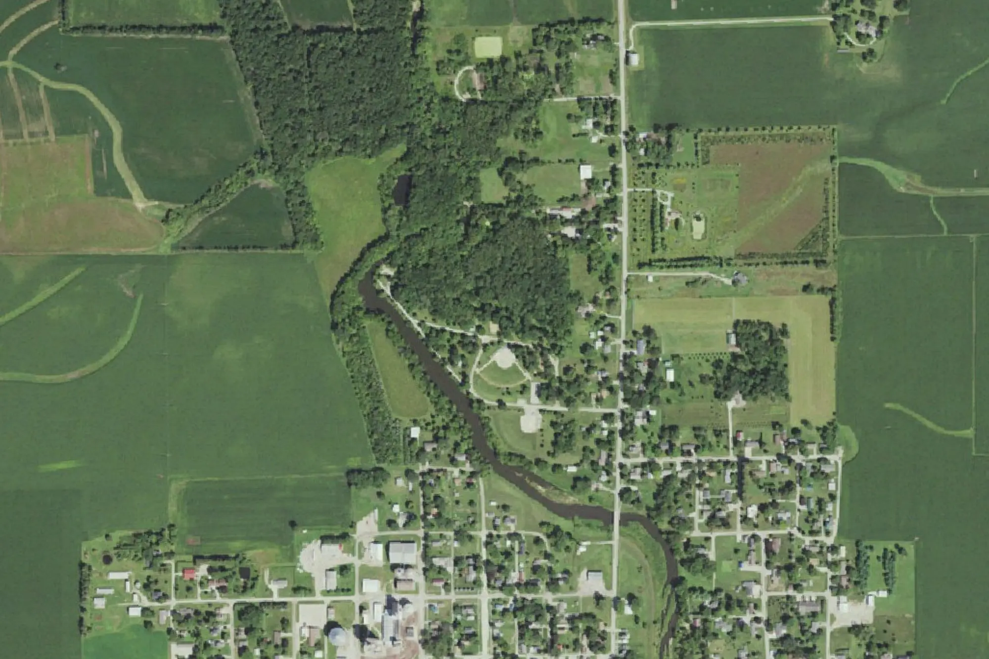 Aerial view of Maynard Park