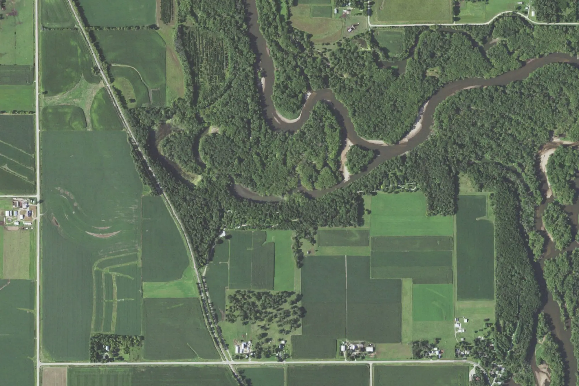 Aerial view of Cedar Bend Park