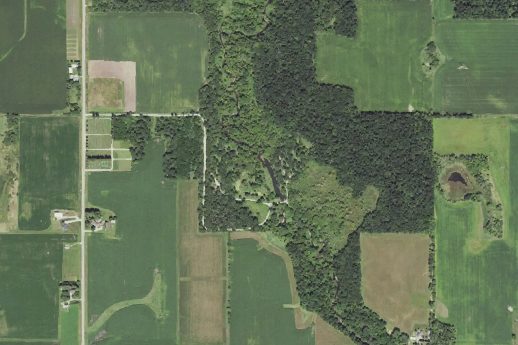 Aerial view of North Woods Park