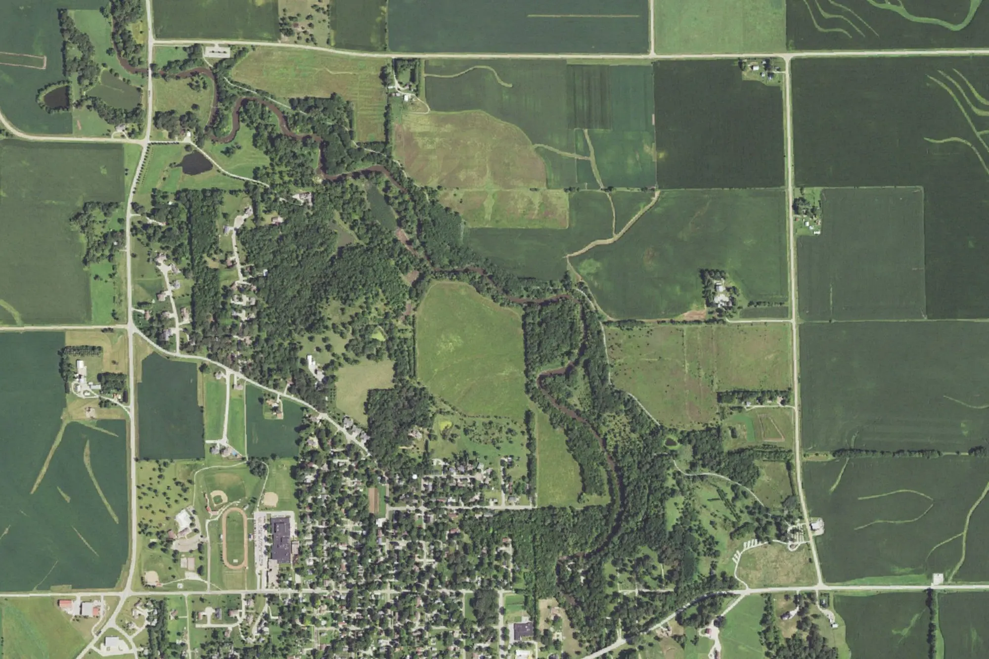 Aerial view of Riverside Park