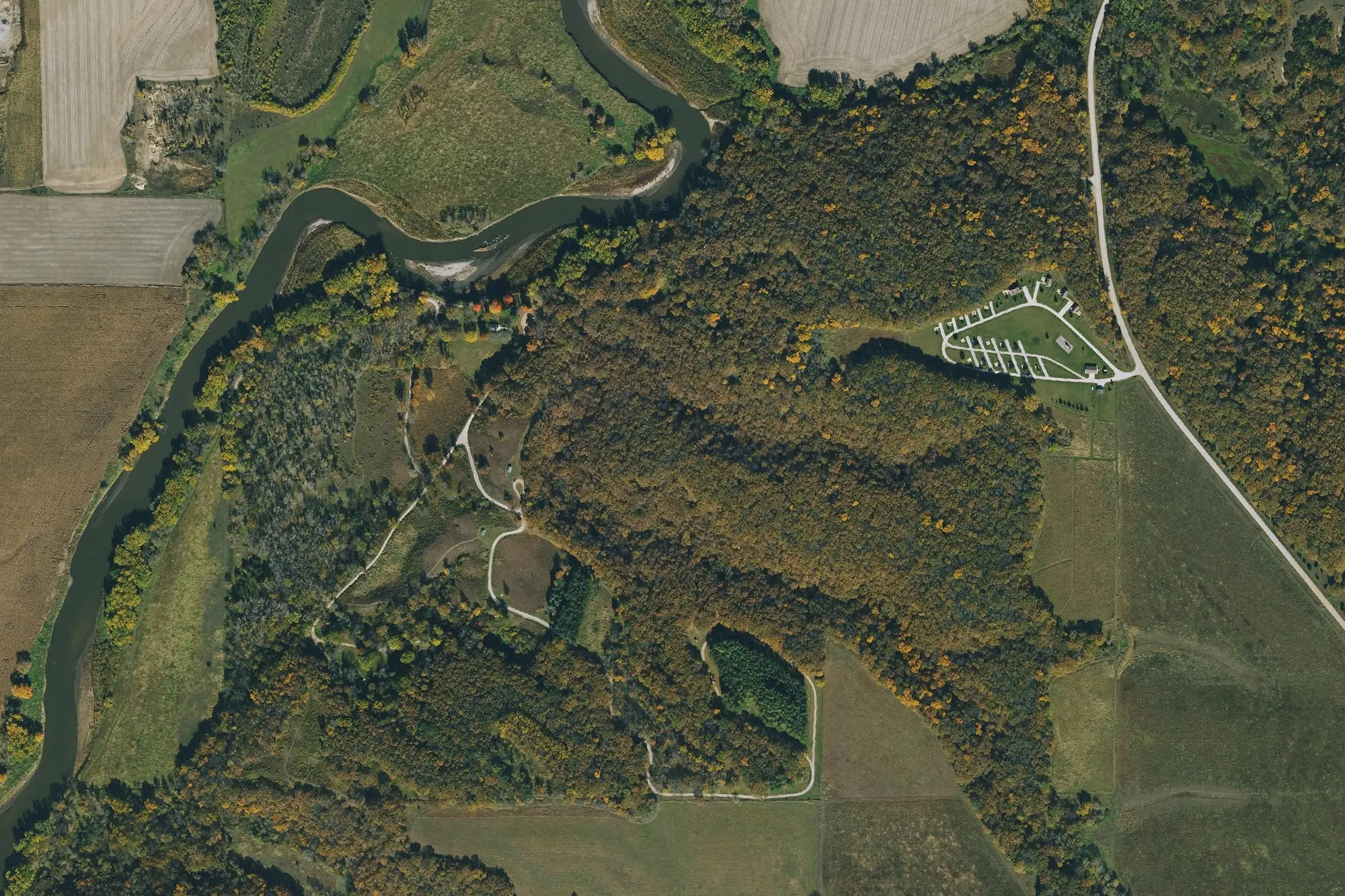 Aerial view of Martin Park Area