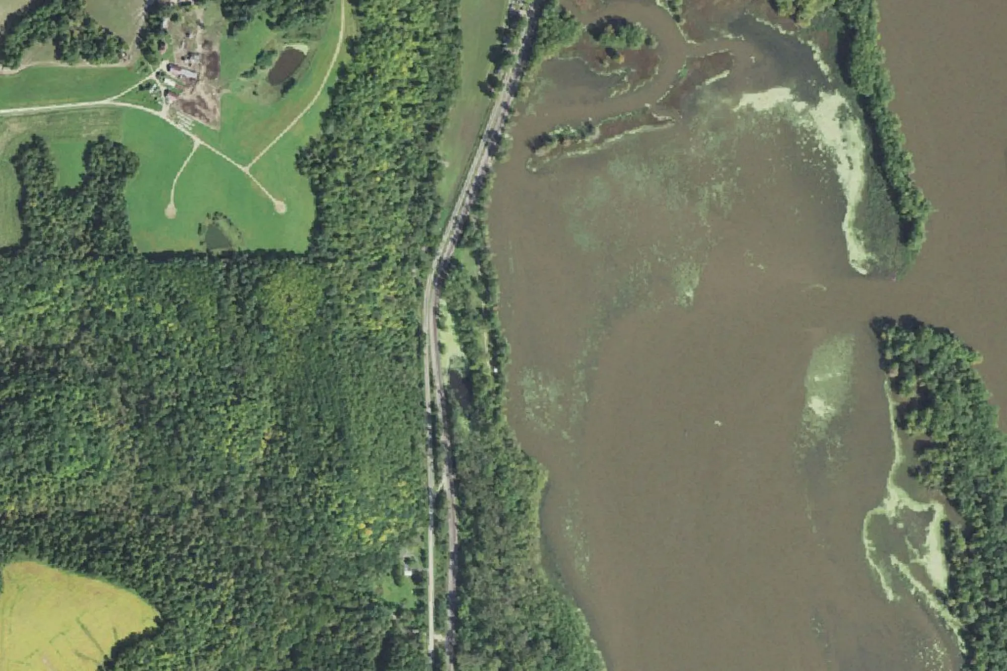 Aerial view of French Town Lake Access