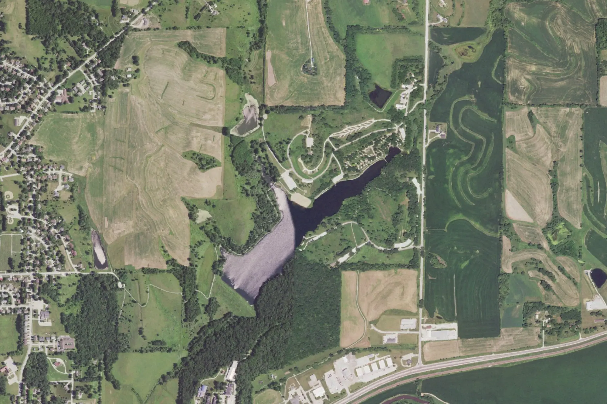 Aerial view of Yellow Smoke