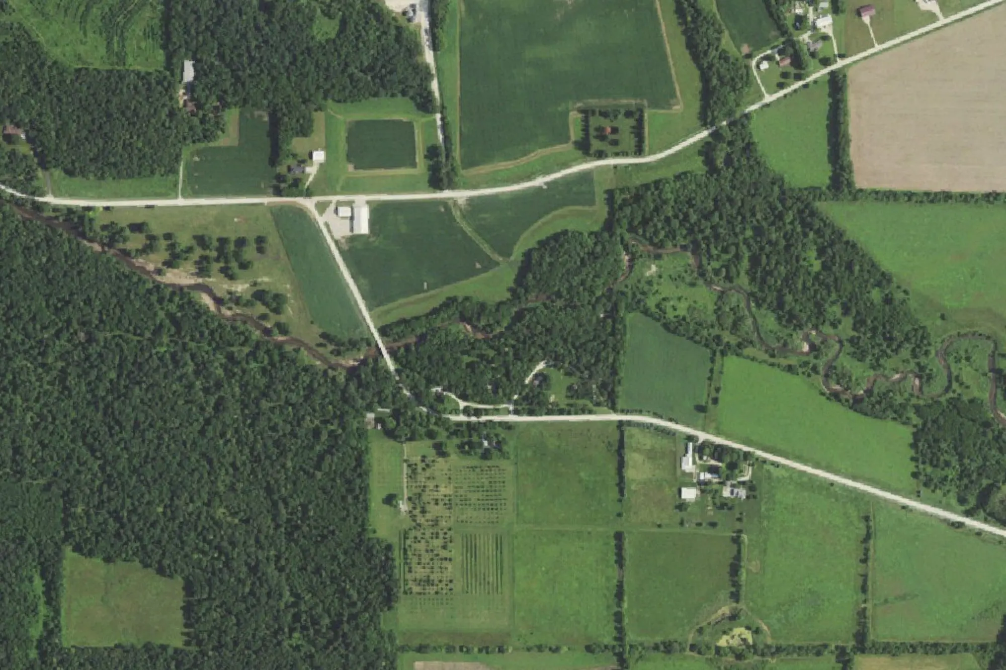Aerial view of Coffins Grove Park