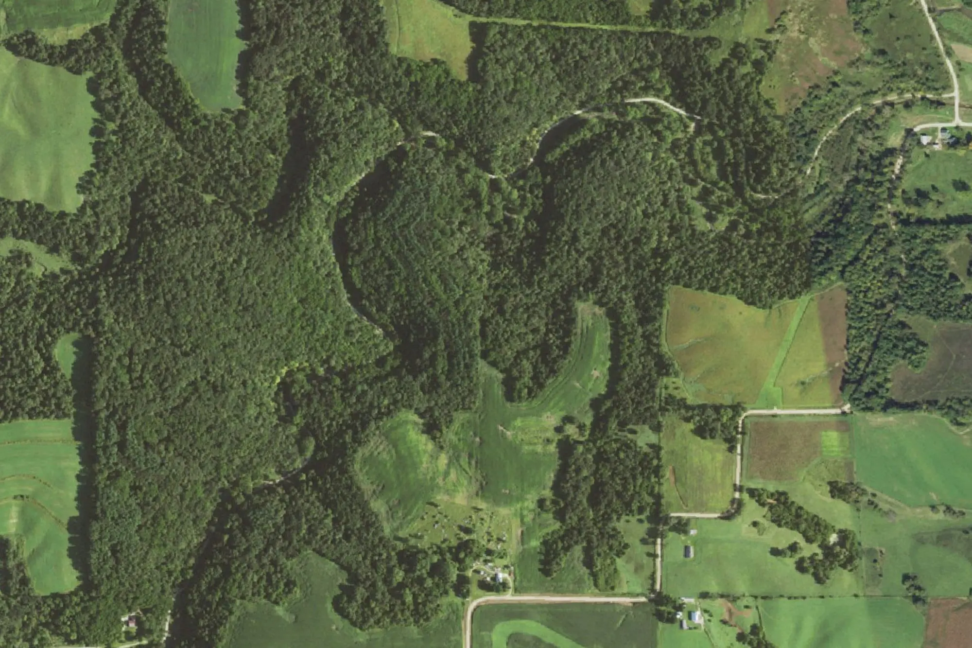 Aerial view of Fountain Springs Creek Park