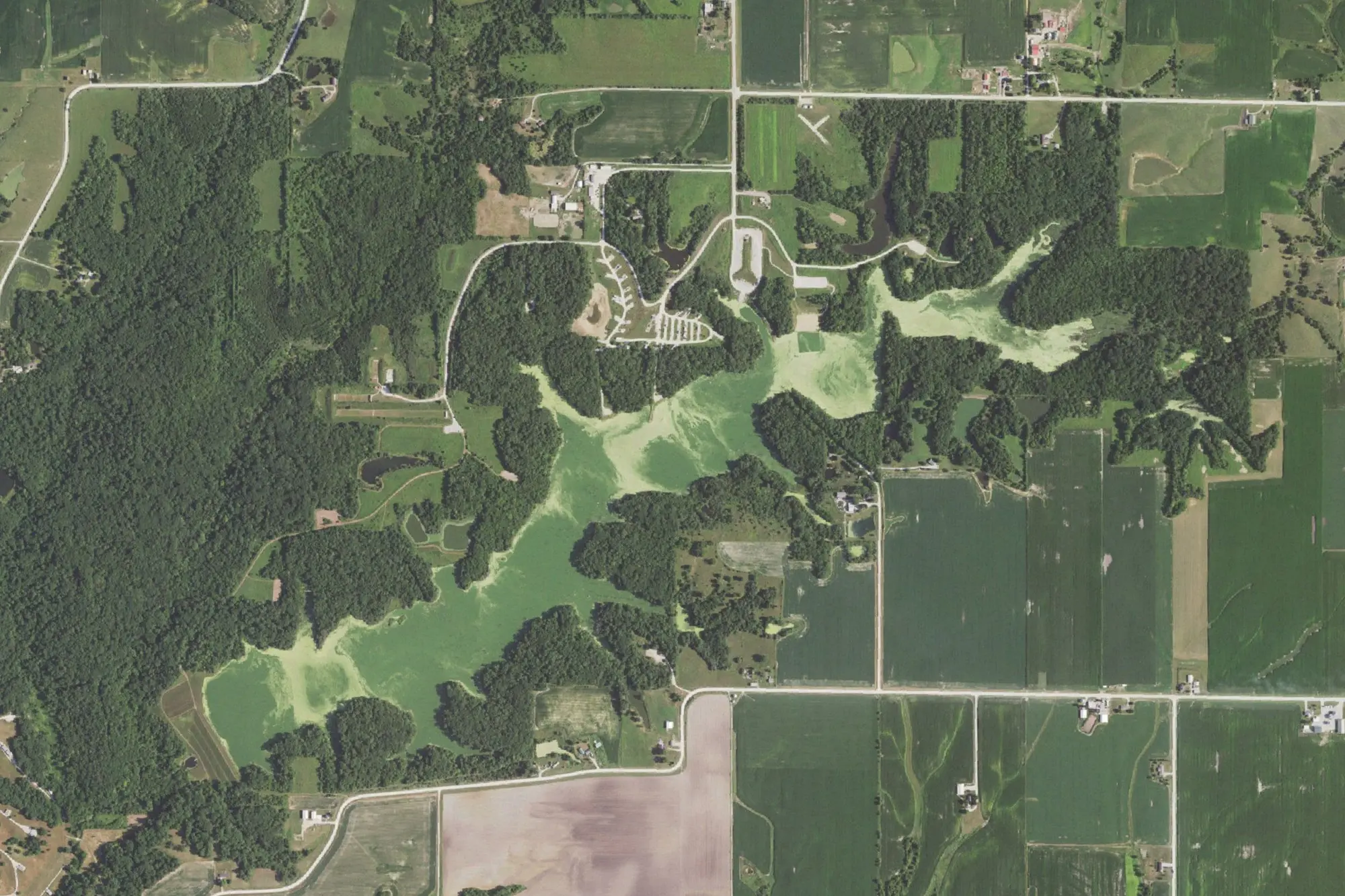Aerial view of Big Hollow Creek Rec. Area