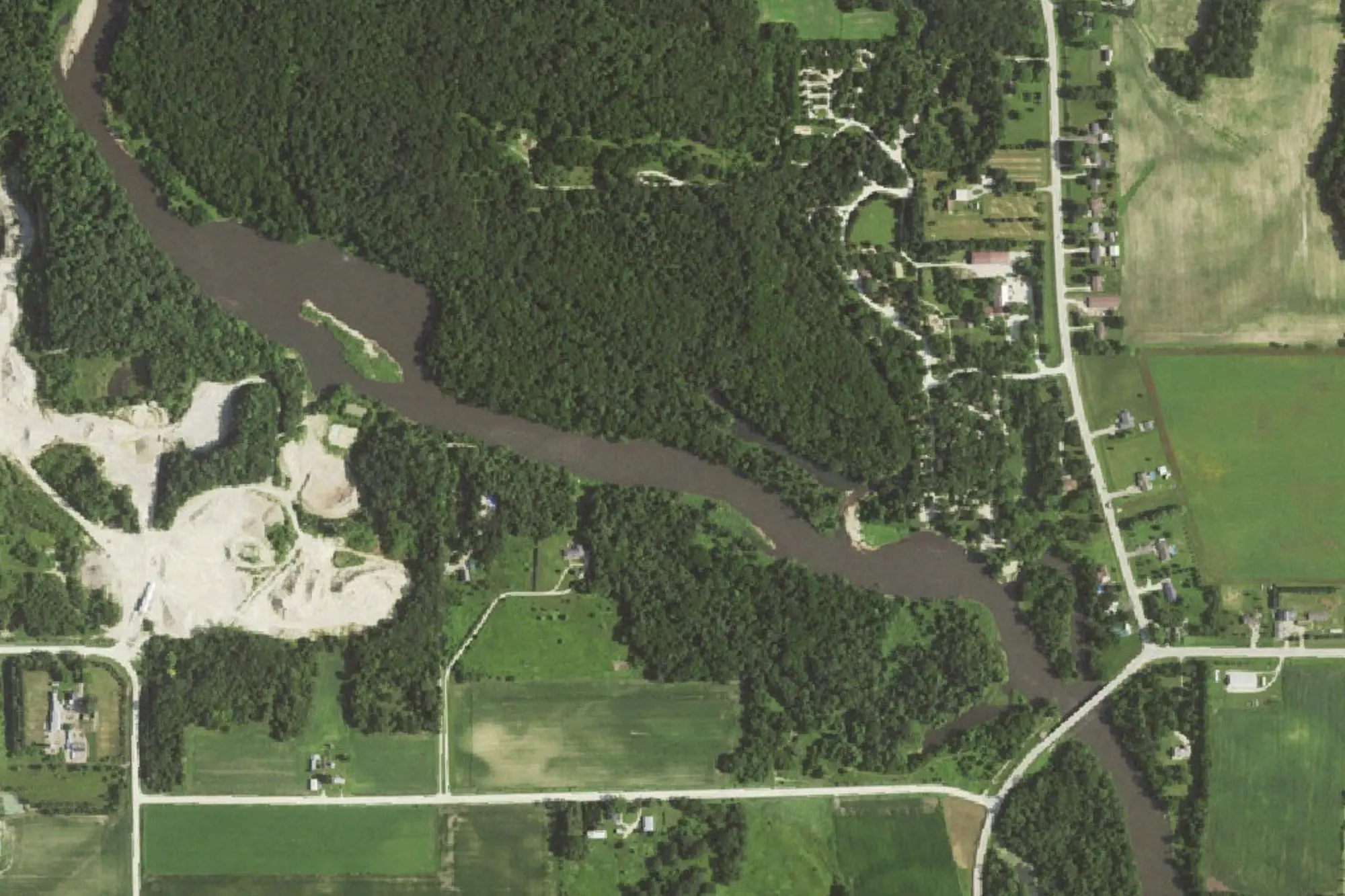 Aerial view of Spring Branch Creek County Park