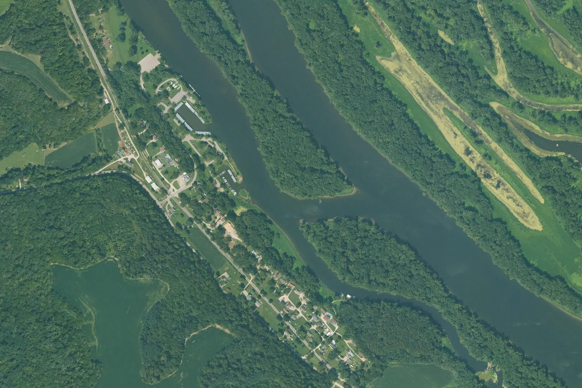 Aerial view of Massey Marina
