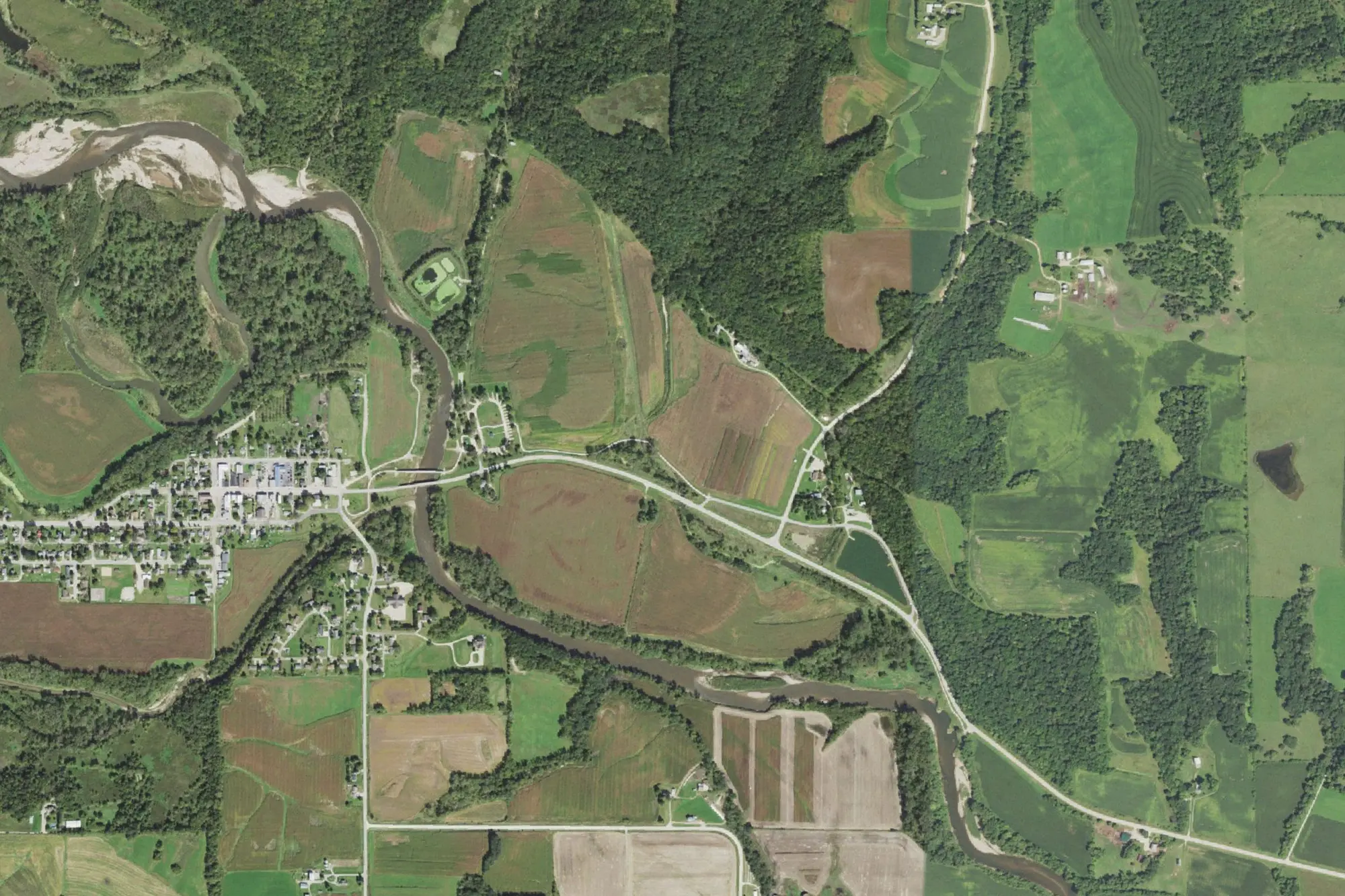 Aerial view of Gilbertson Conservation Ed. Area