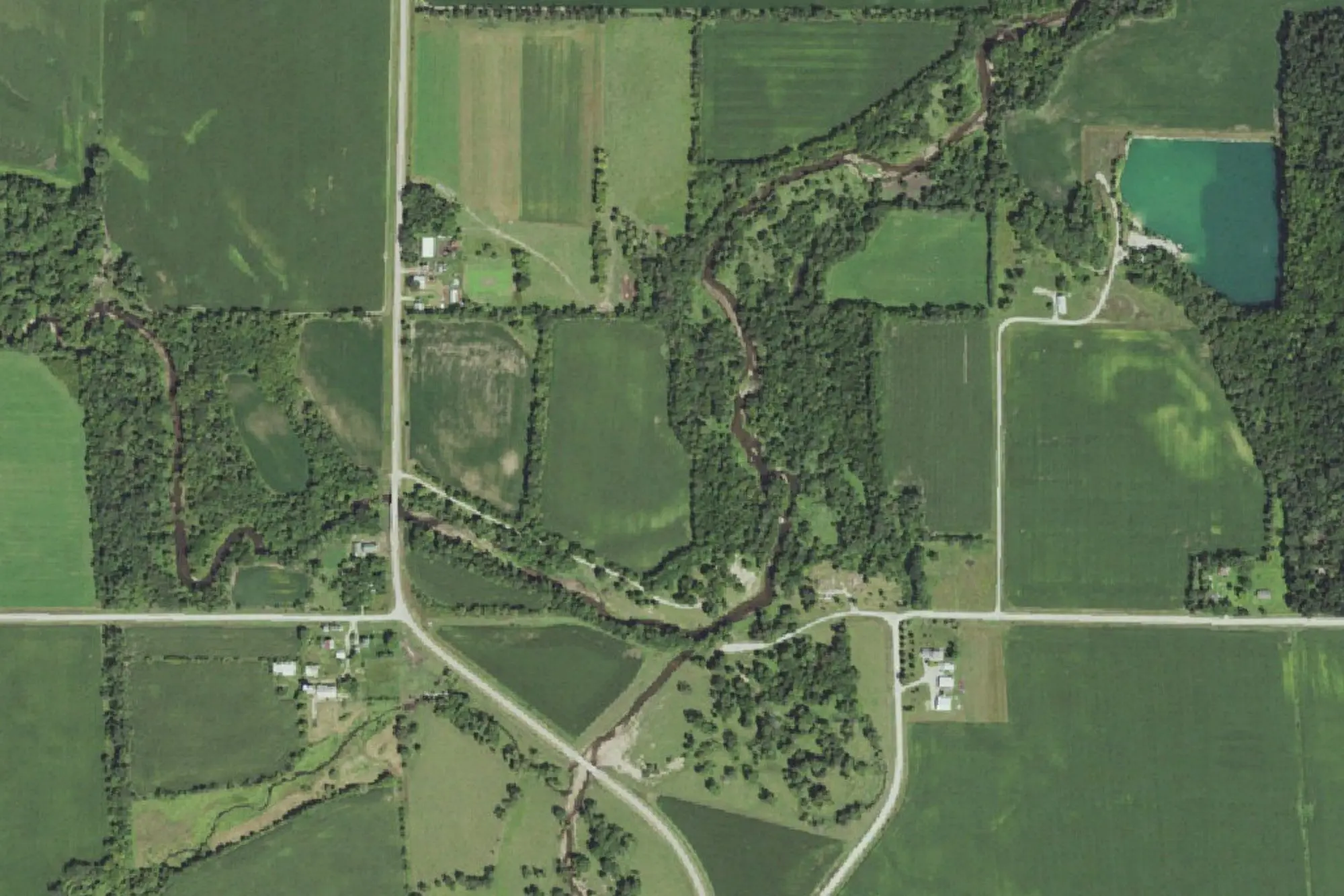 Aerial view of Twin Bridge Park