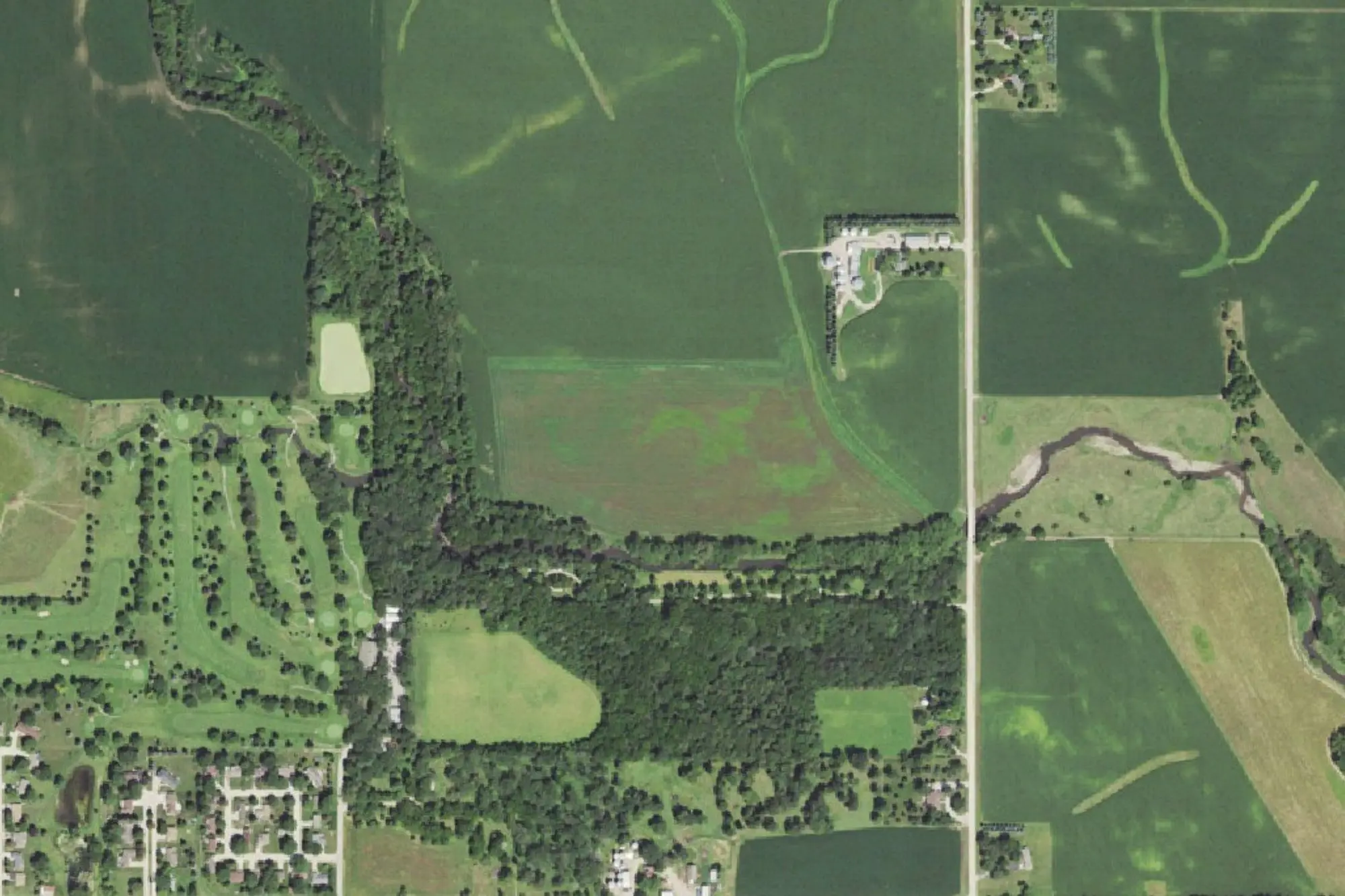 Aerial view of Robinson Park