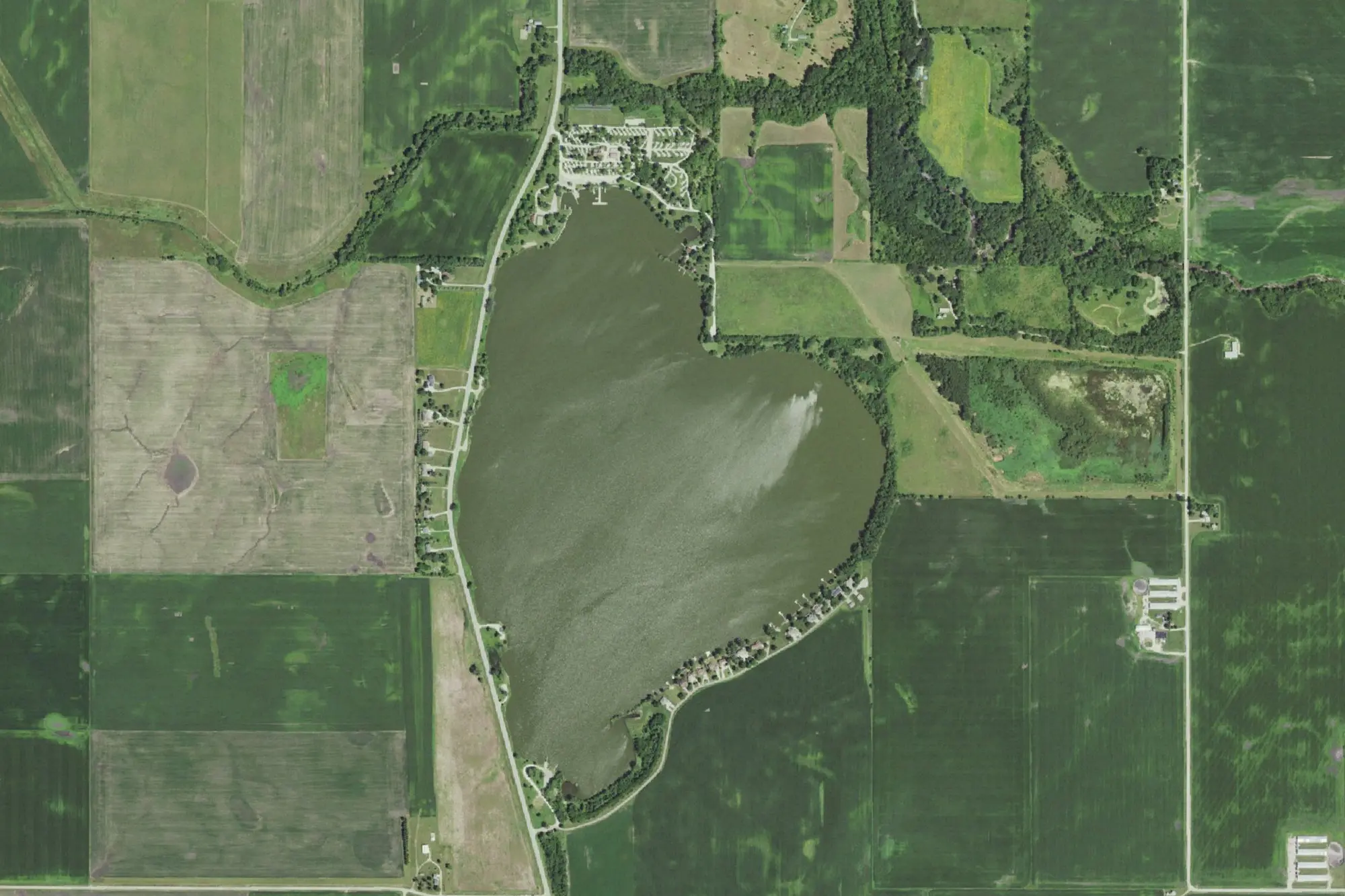 Aerial view of Little Wall Lake