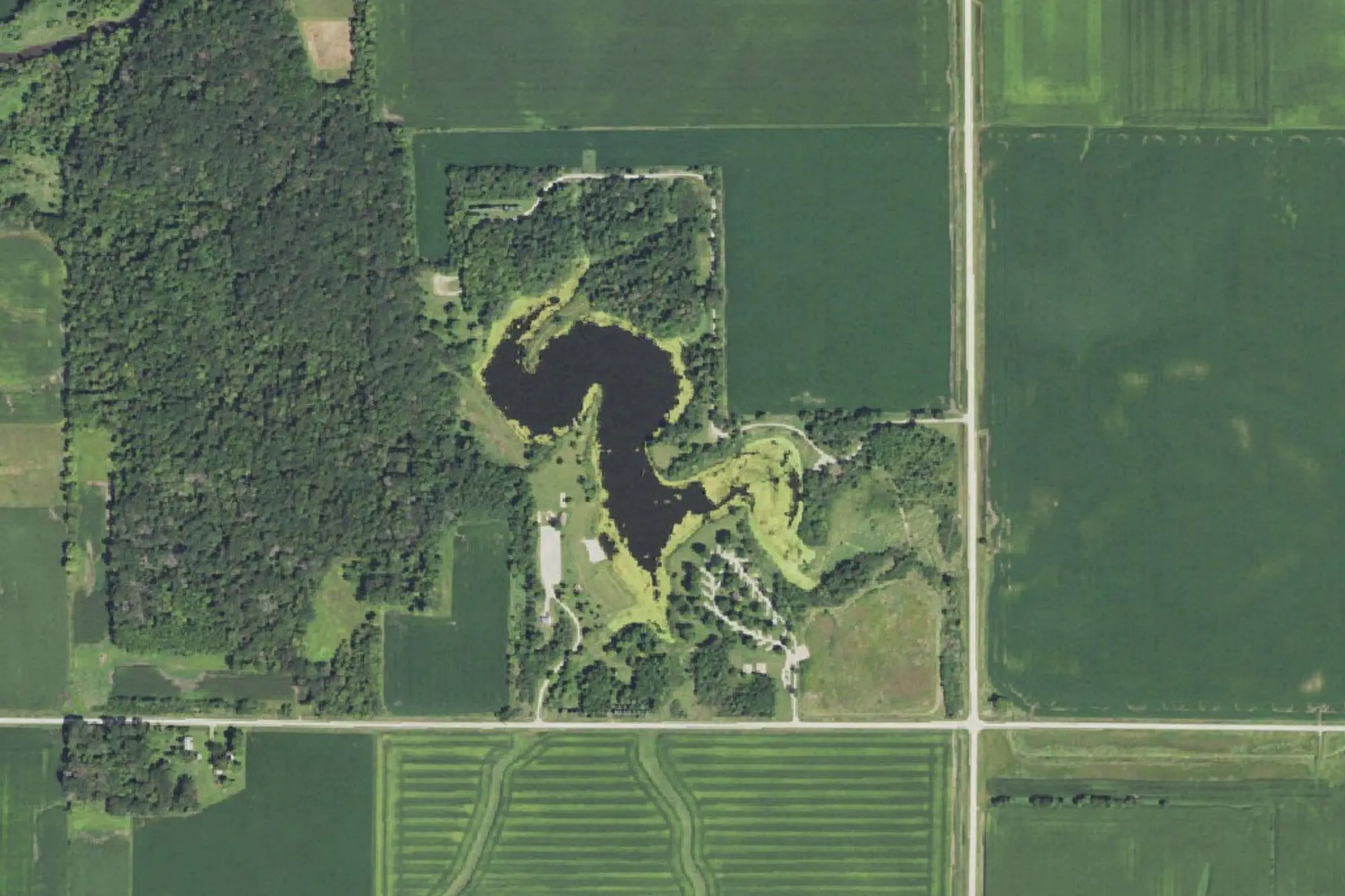 Aerial view of Eldred Sherwood Park