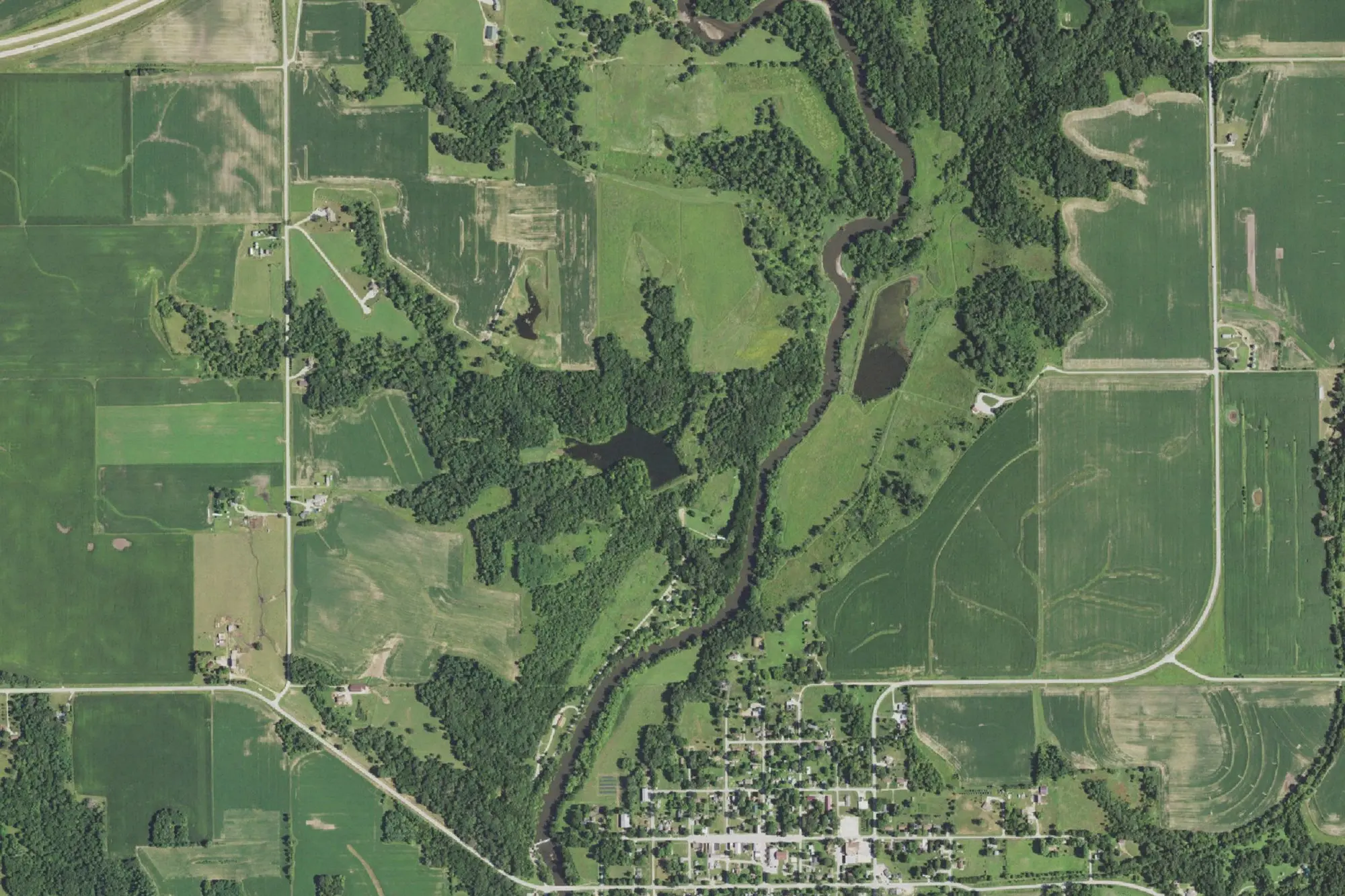 Aerial view of Pine Ridge Area County Park