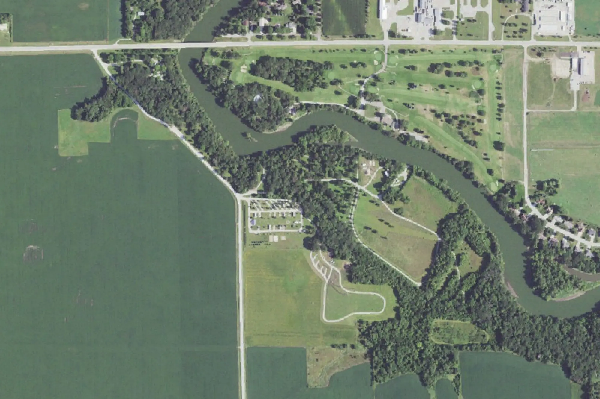 Aerial view of Joe Sheldon Park