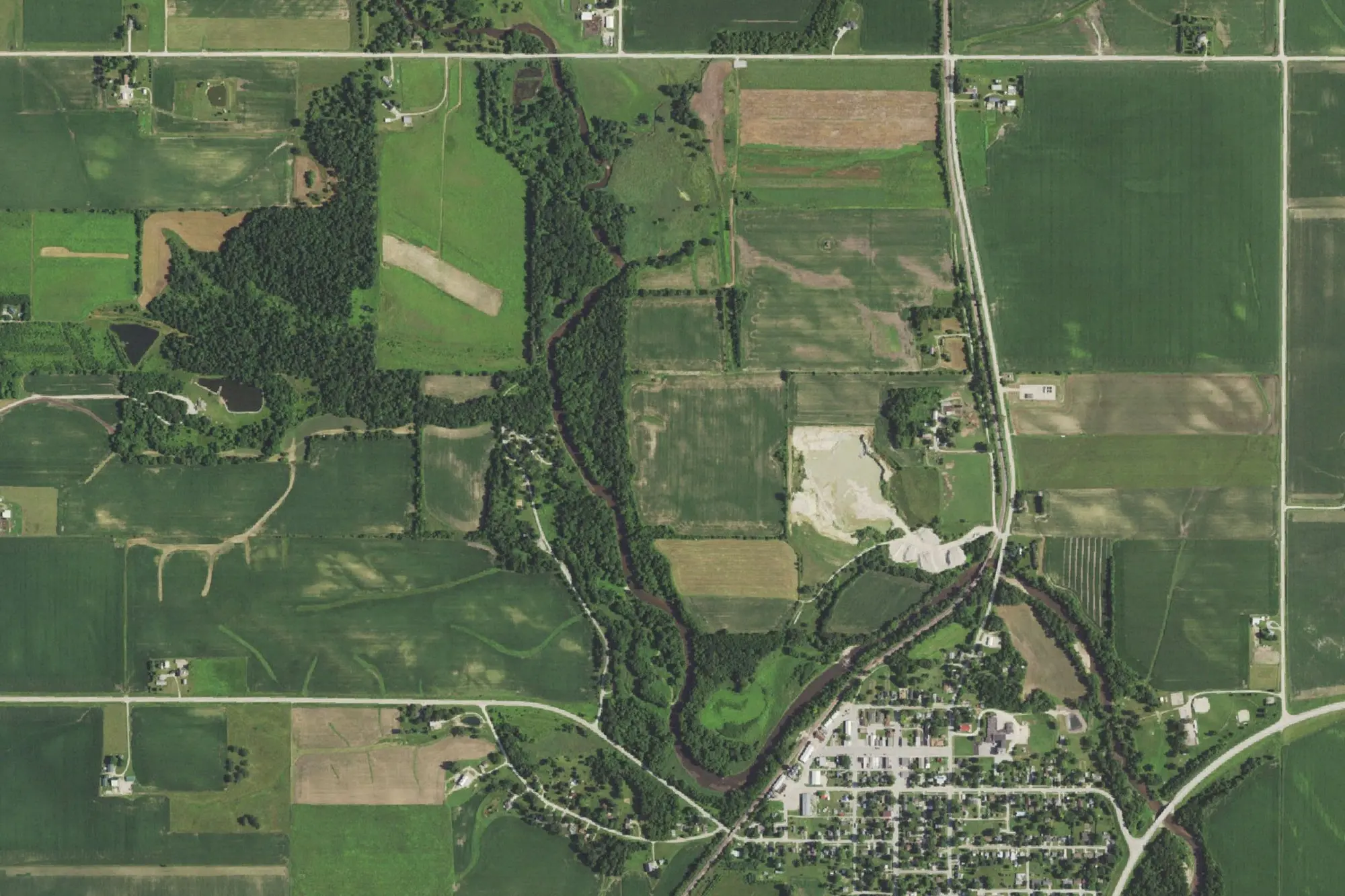 Aerial view of Buffalo Creek Park