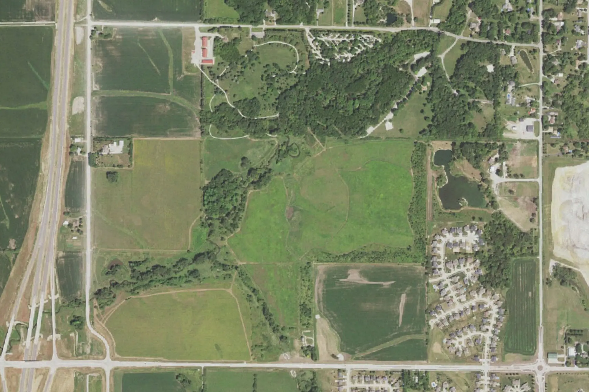 Aerial view of Morgan Creek Park