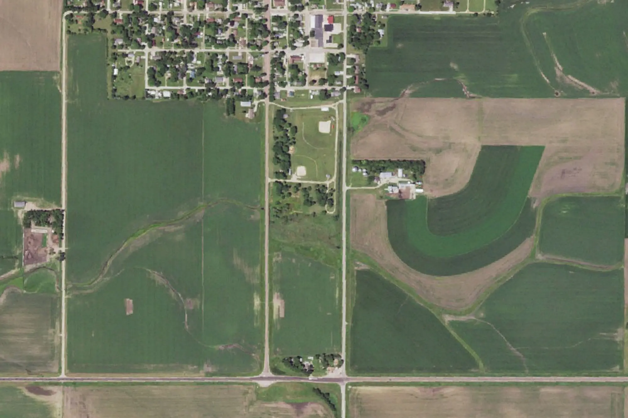 Aerial view of River of Red Rock Park