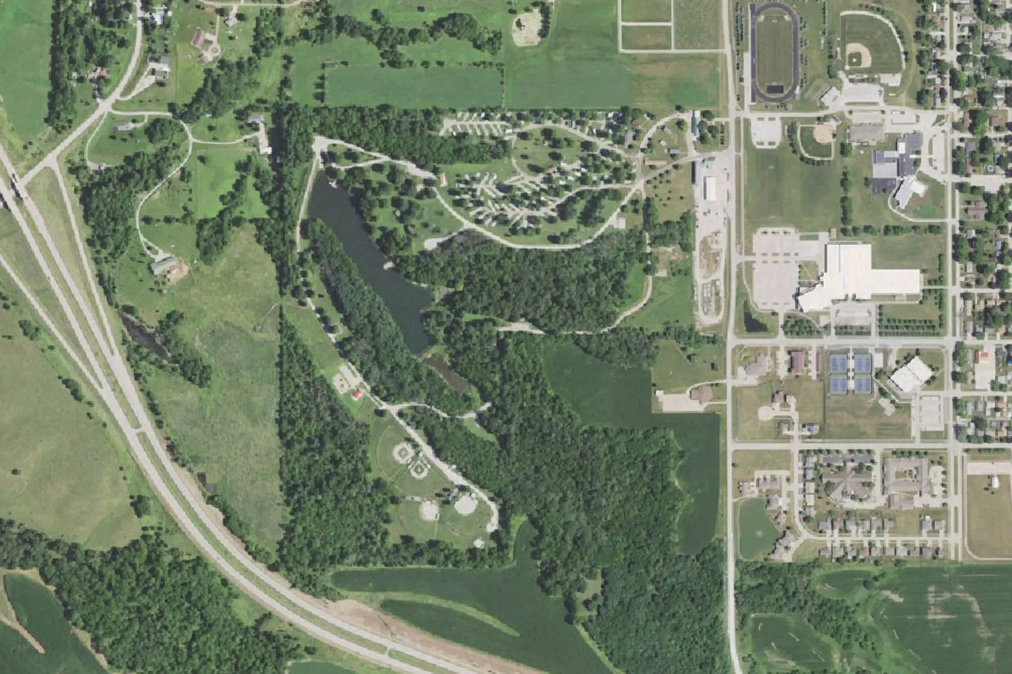 Aerial view of Marion County Park