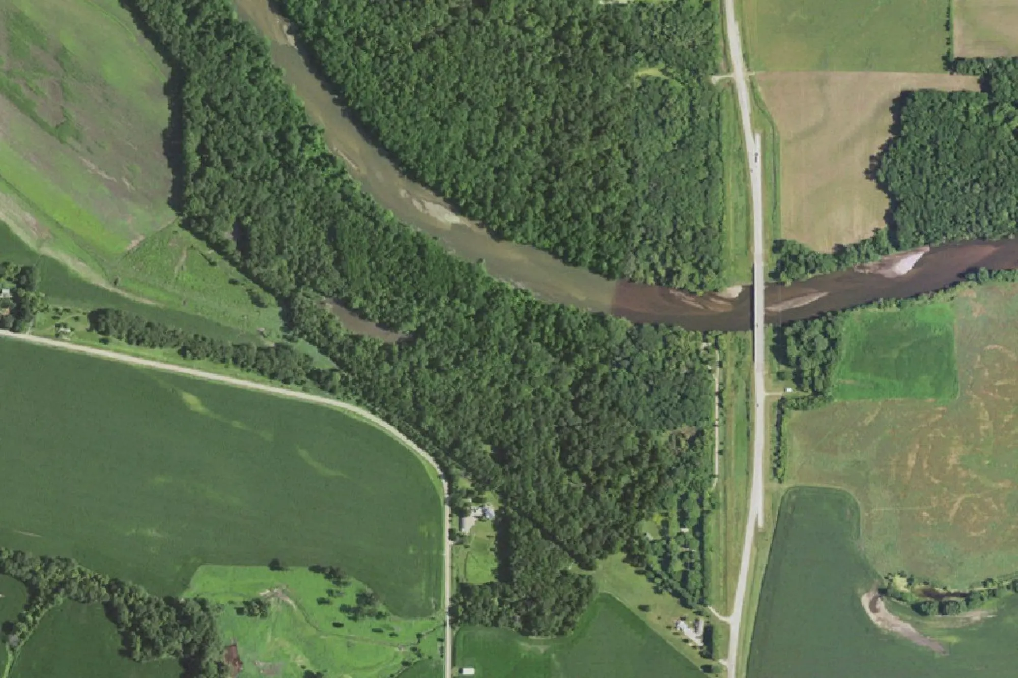 Aerial view of Timmons Grove South County Park