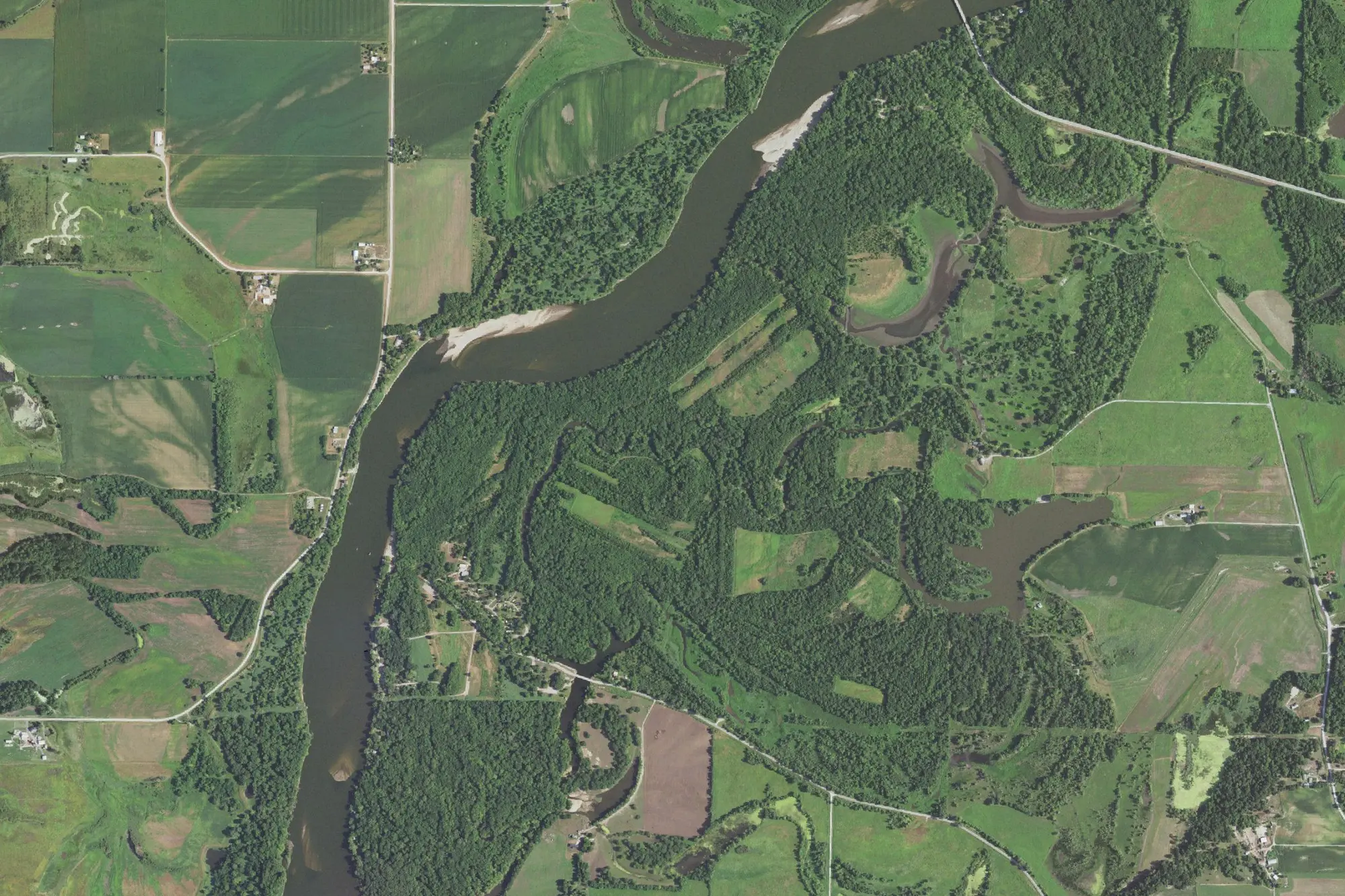 Aerial view of Saulsbury Bridge Recreation Area