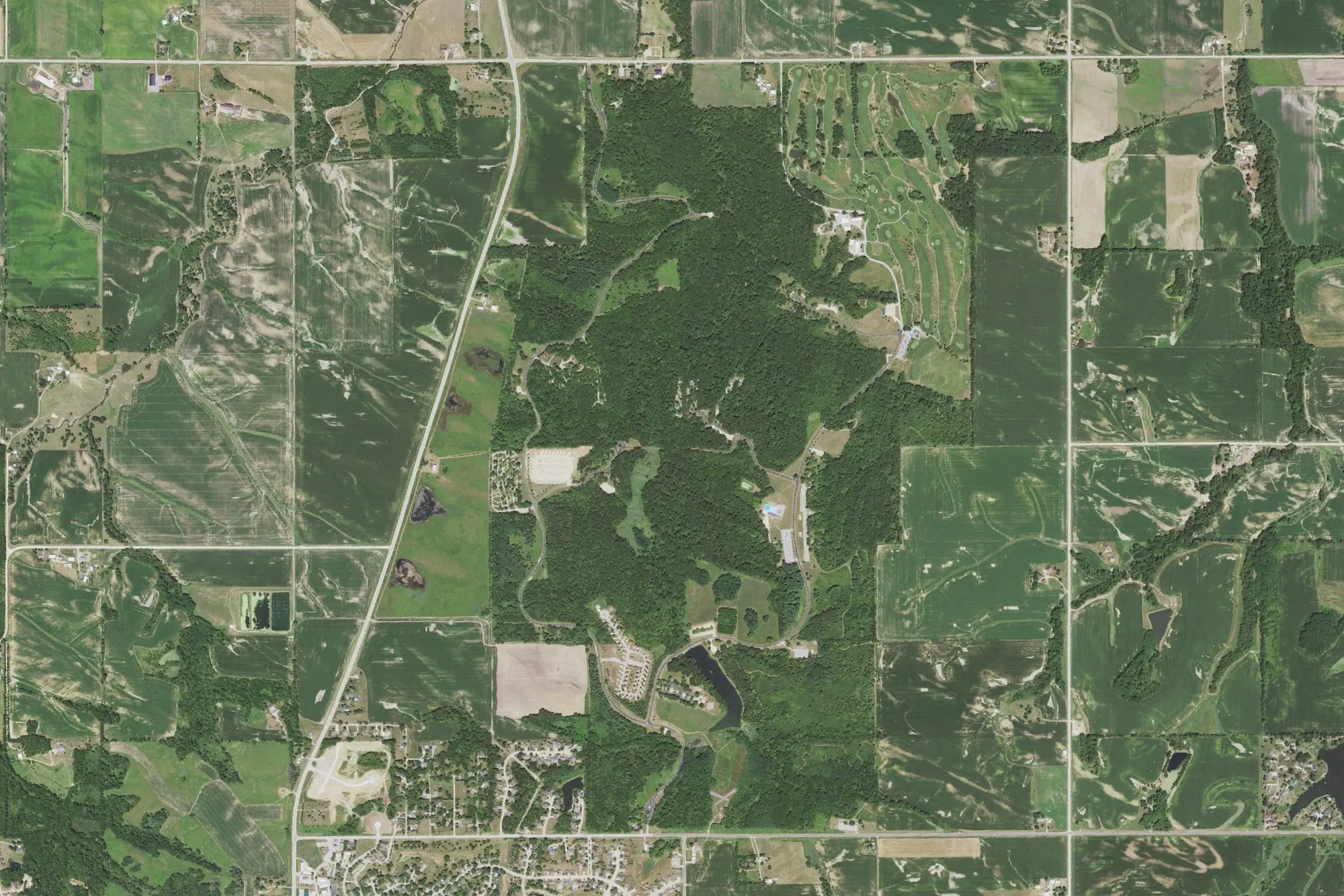 Aerial view of Scott County Park