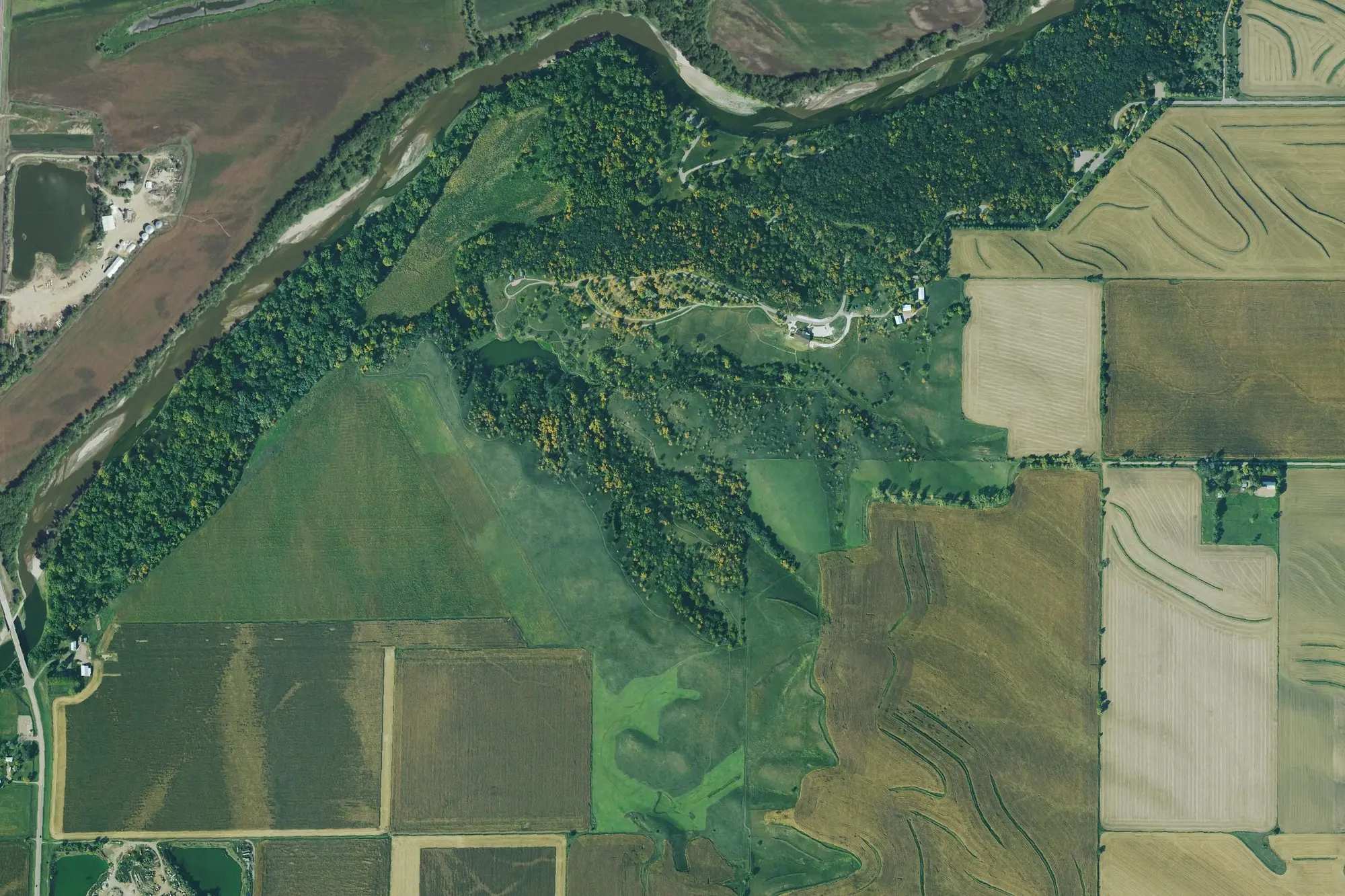 Aerial view of Big Sioux Park