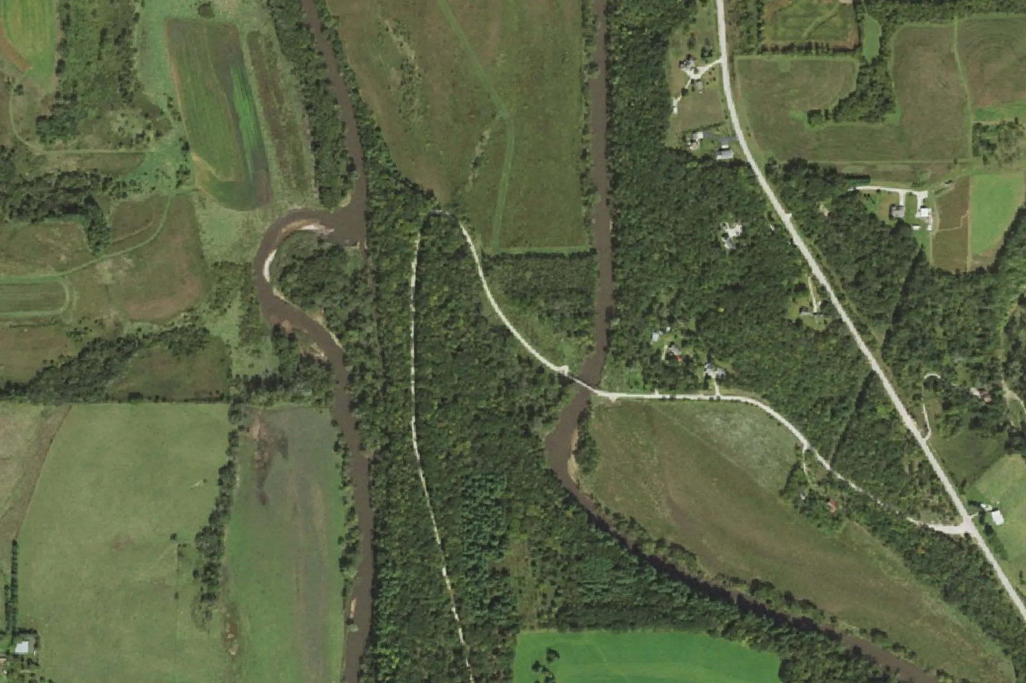 Aerial view of Chimney Rock Park