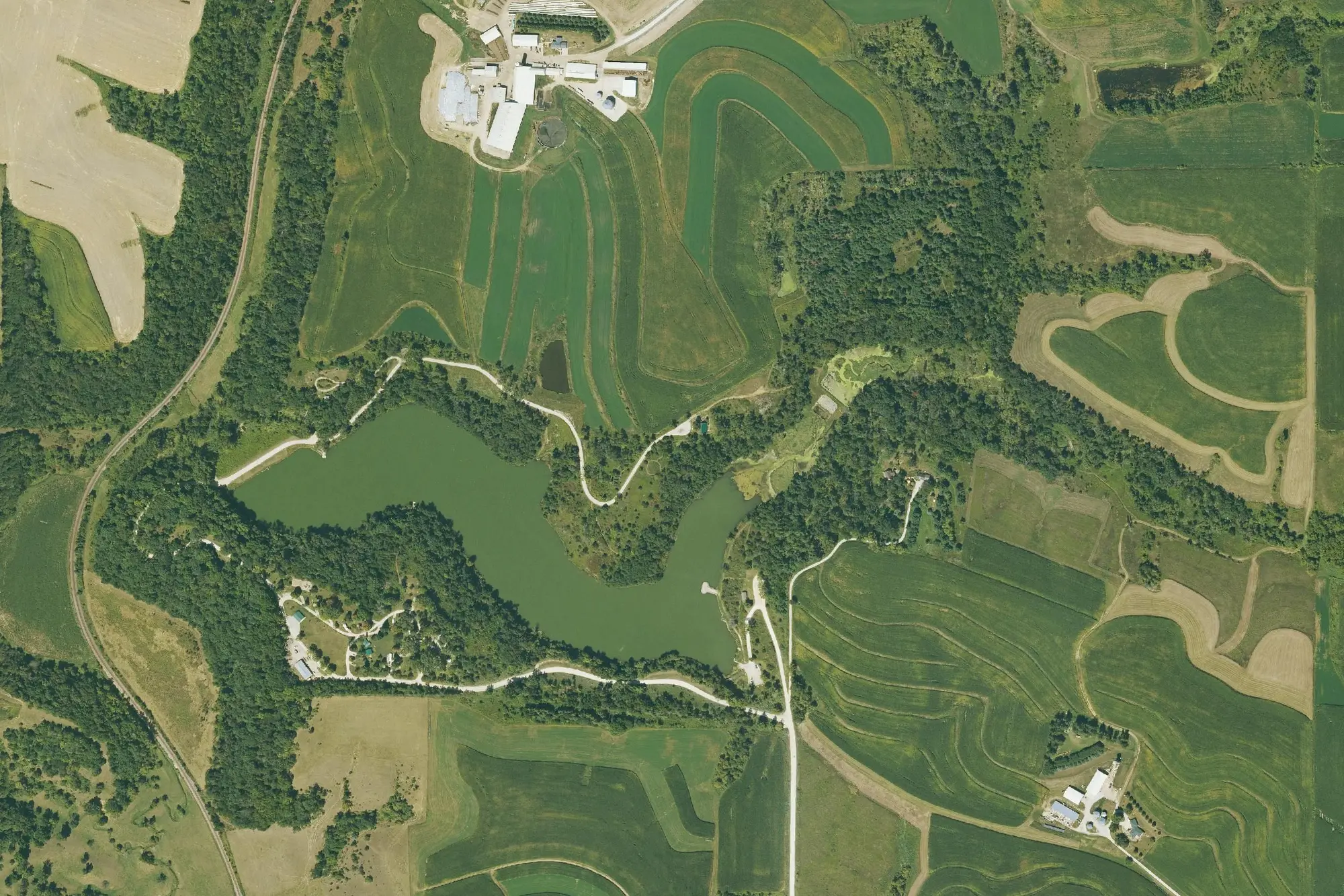 Aerial view of Lake Meyer