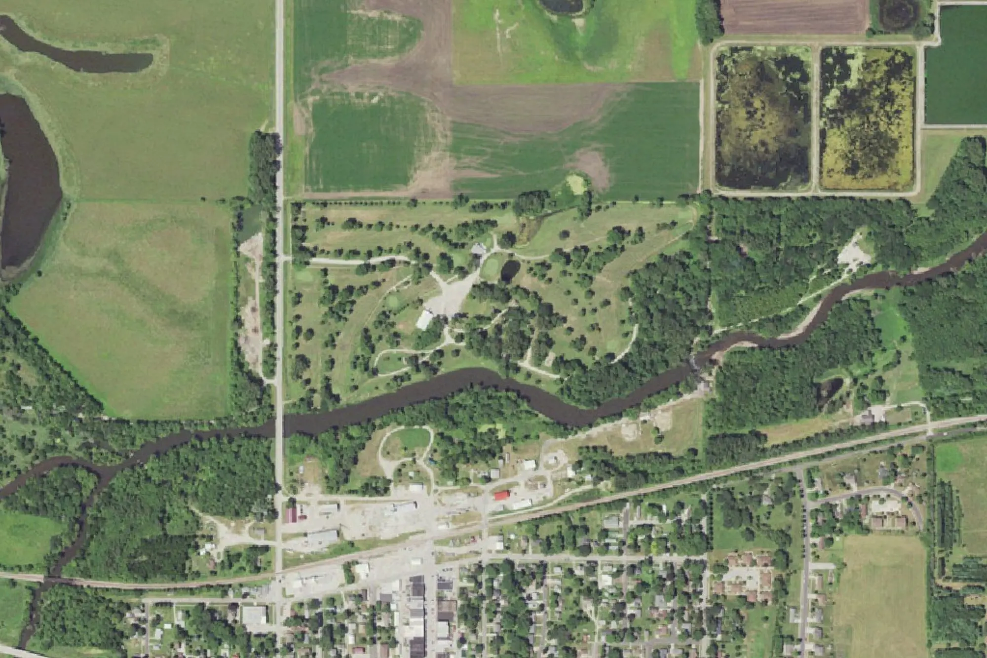Aerial view of Beaver Meadows County Park