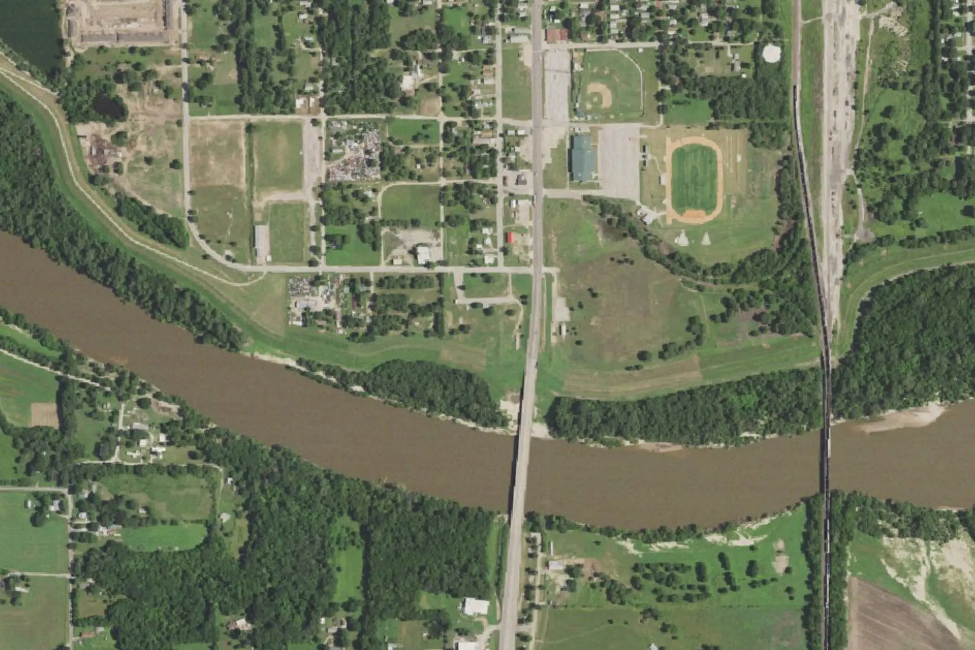 Aerial view of Newman Park