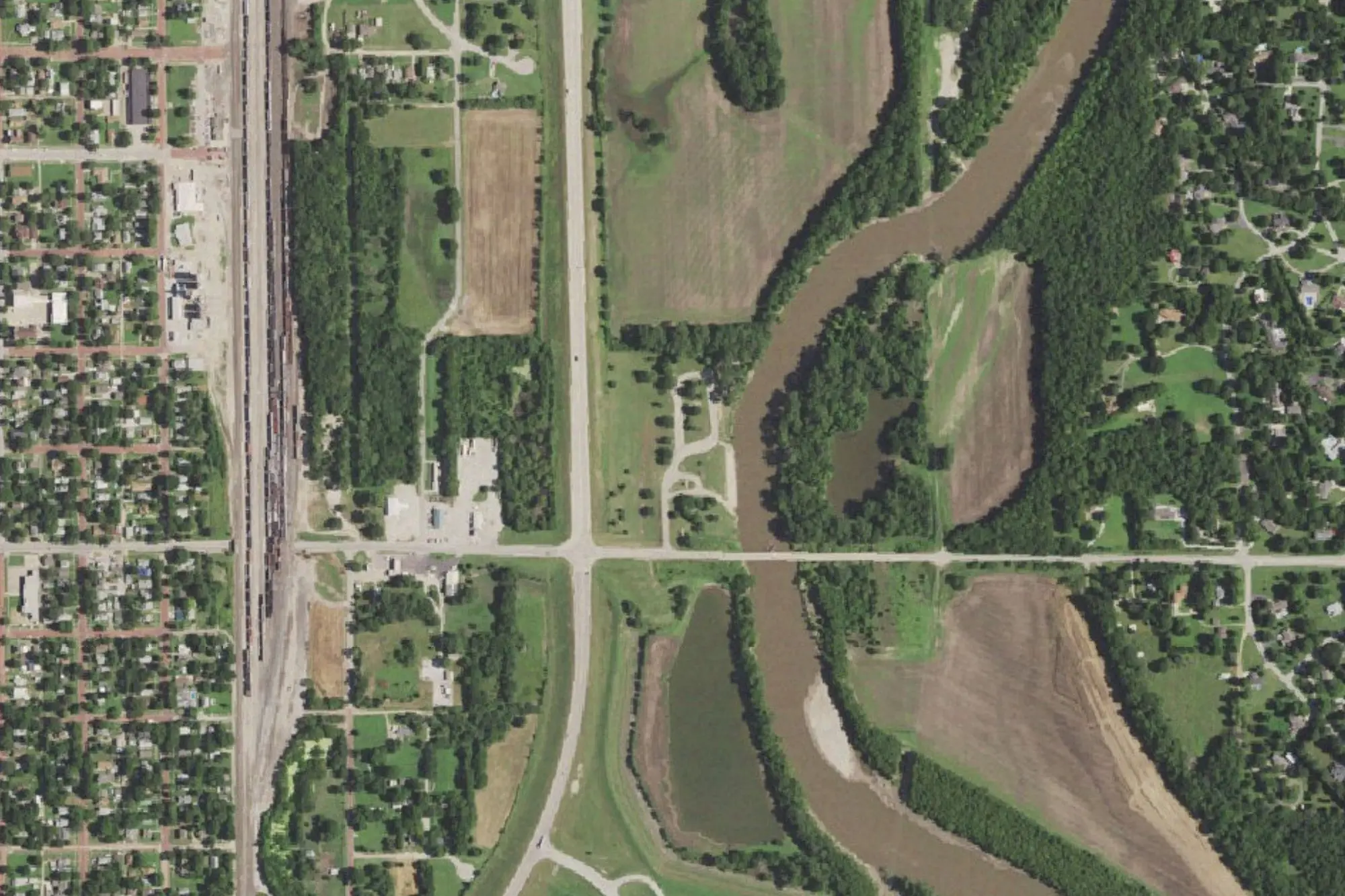 Aerial view of Walnut Park