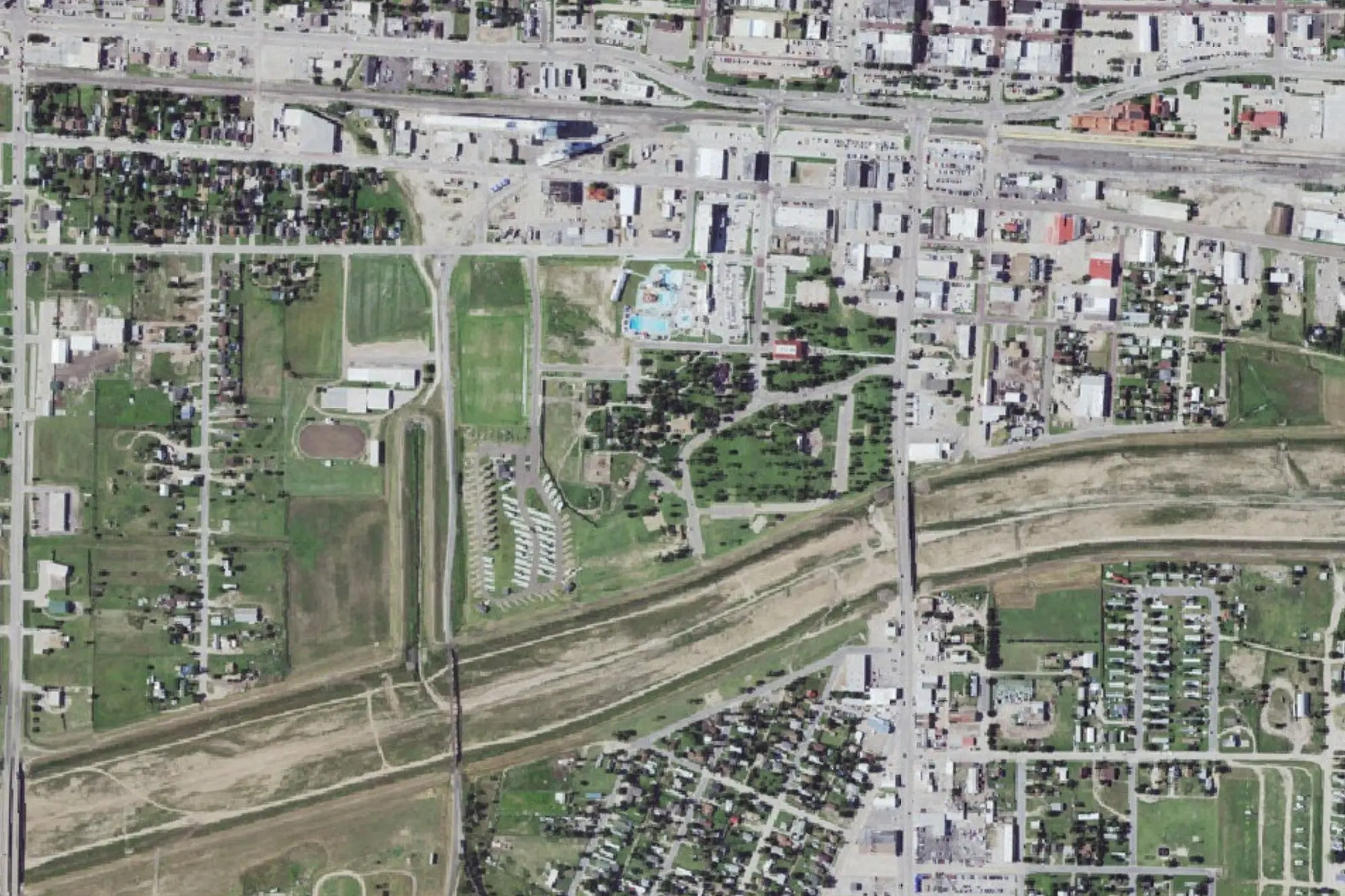 Aerial view of Wright Park