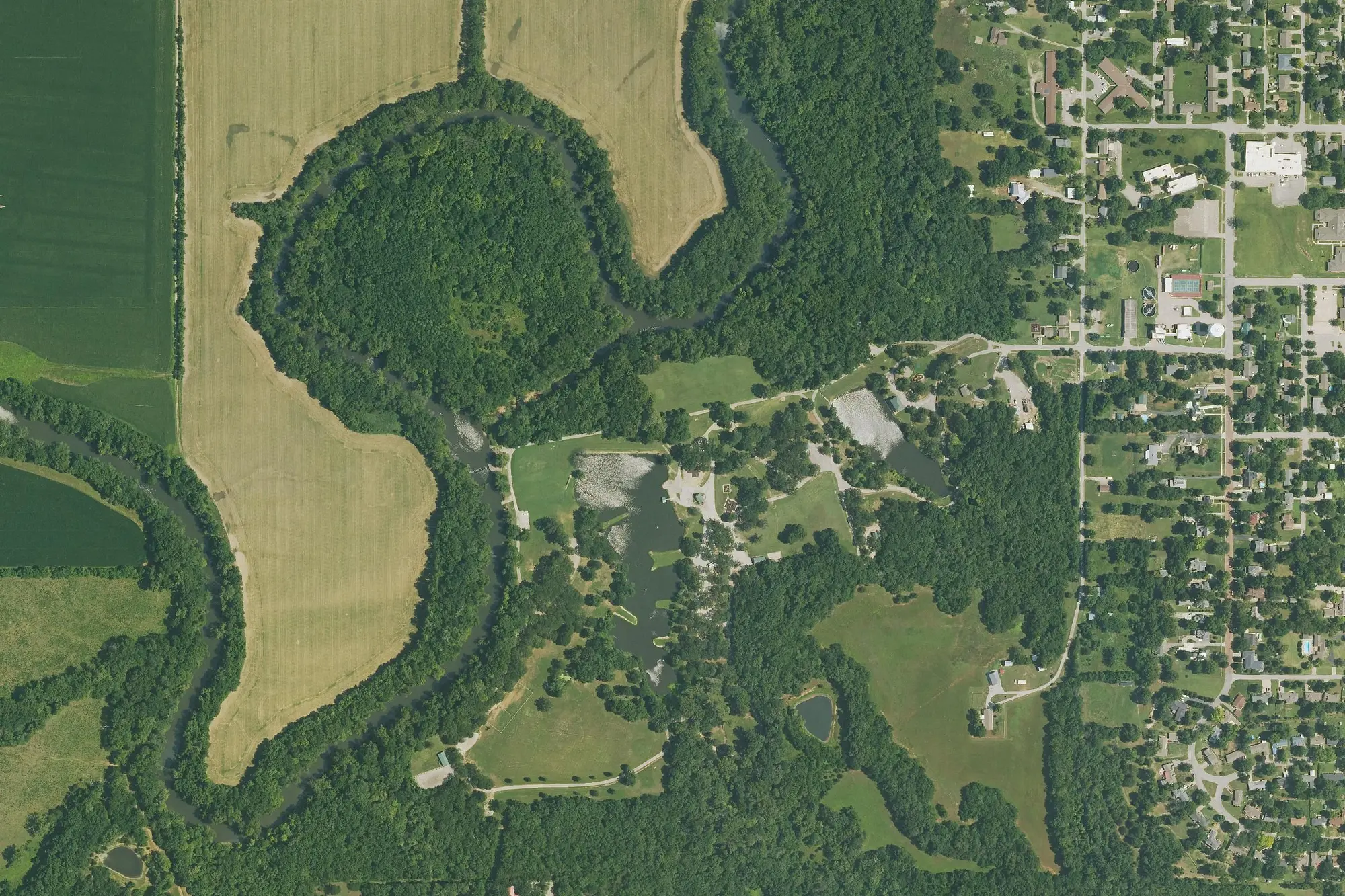 Aerial view of Gunn Park