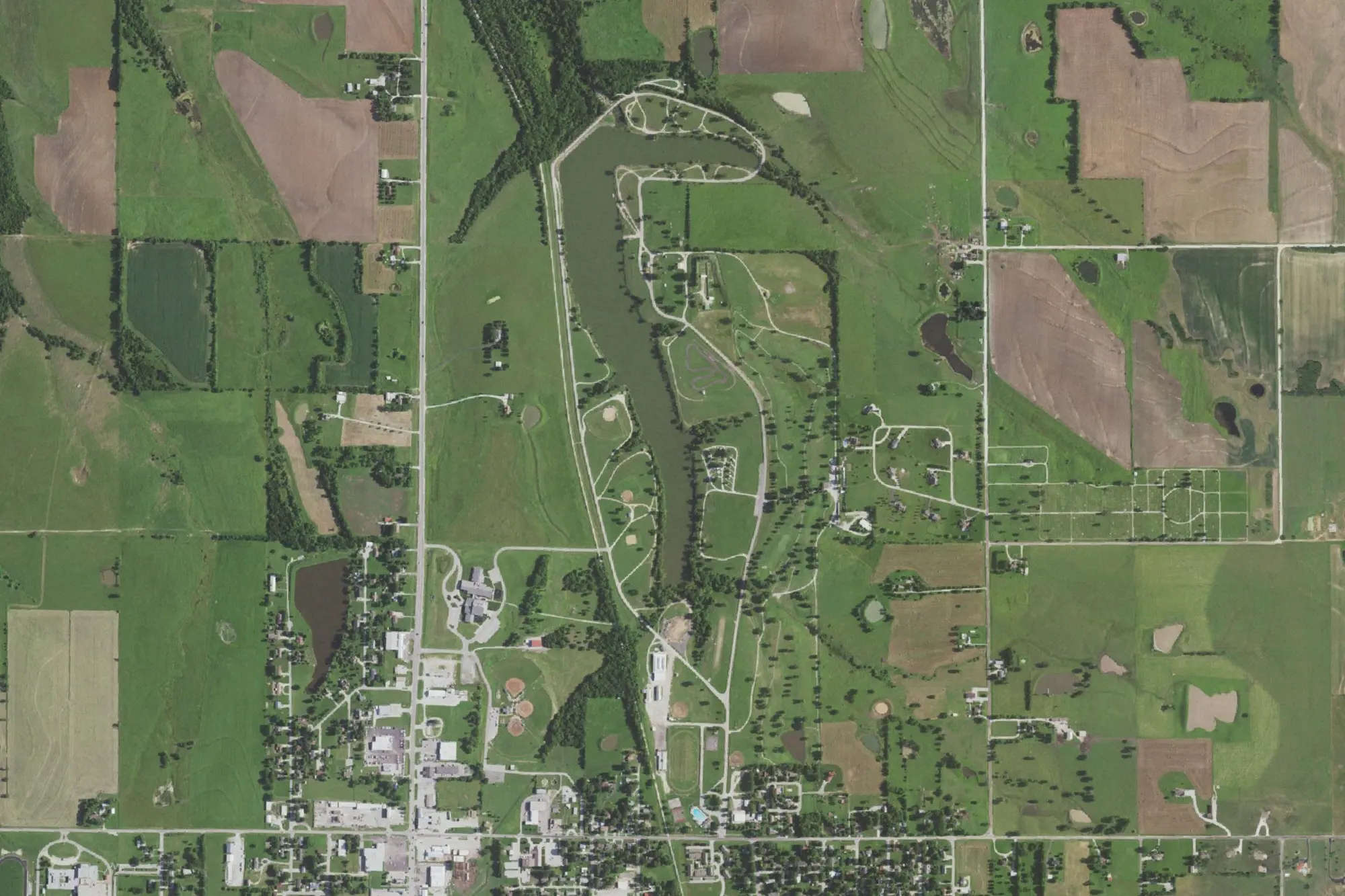 Aerial view of North Lake Park