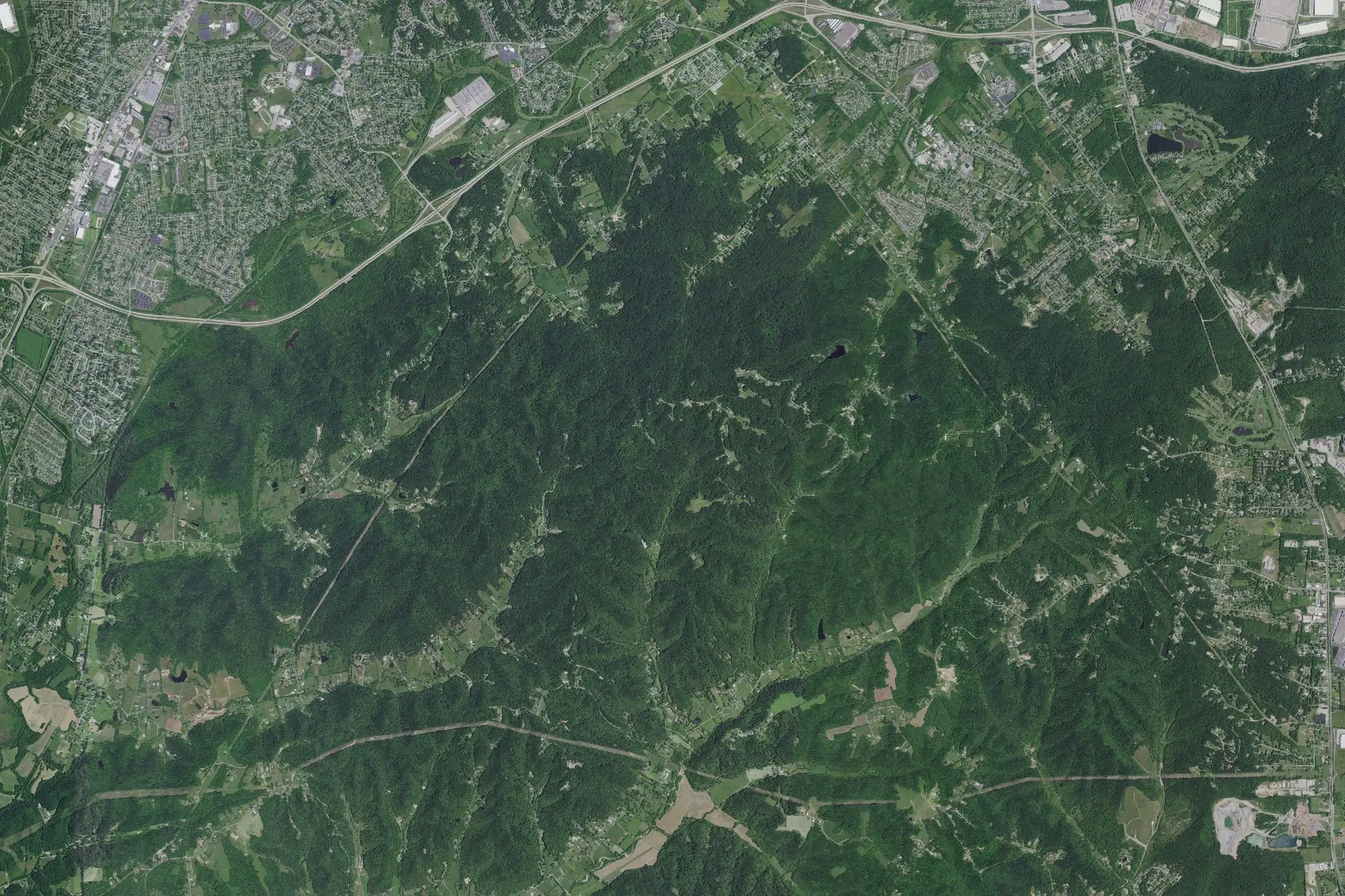 Aerial view of Jefferson Memorial Forest
