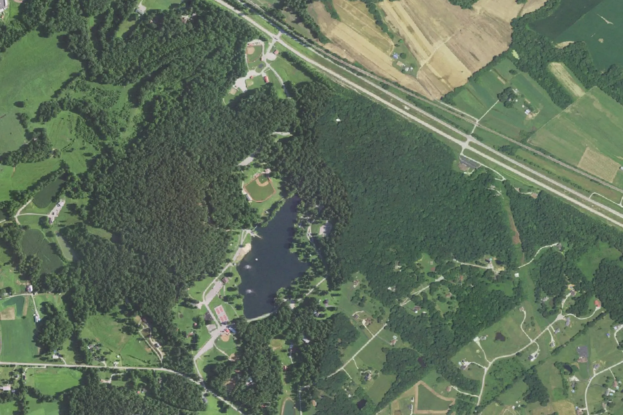 Aerial view of Vastwood Park